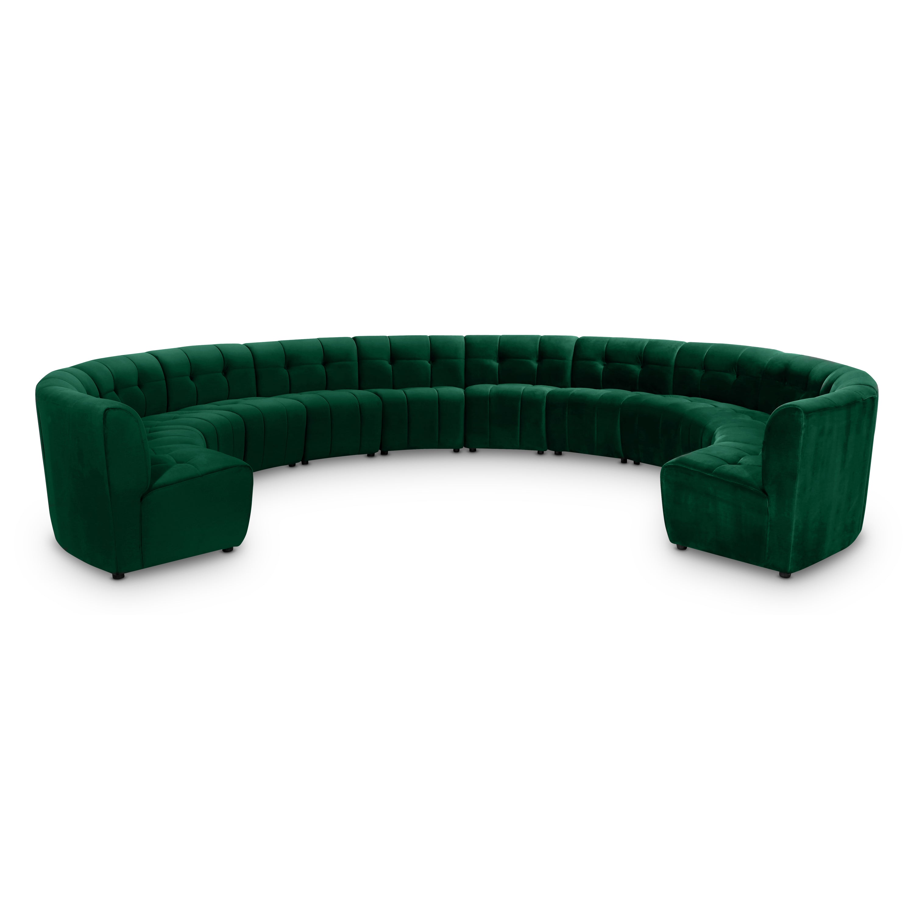 Limitless Green Velvet 12pc. Modular Sectional