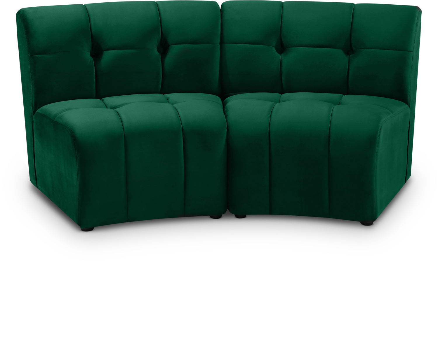 Limitless Green Velvet 2pc. Modular Sectional