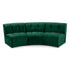 Limitless Green Velvet 3pc. Modular Sectional