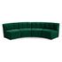 Limitless Green Velvet 4pc. Modular Sectional