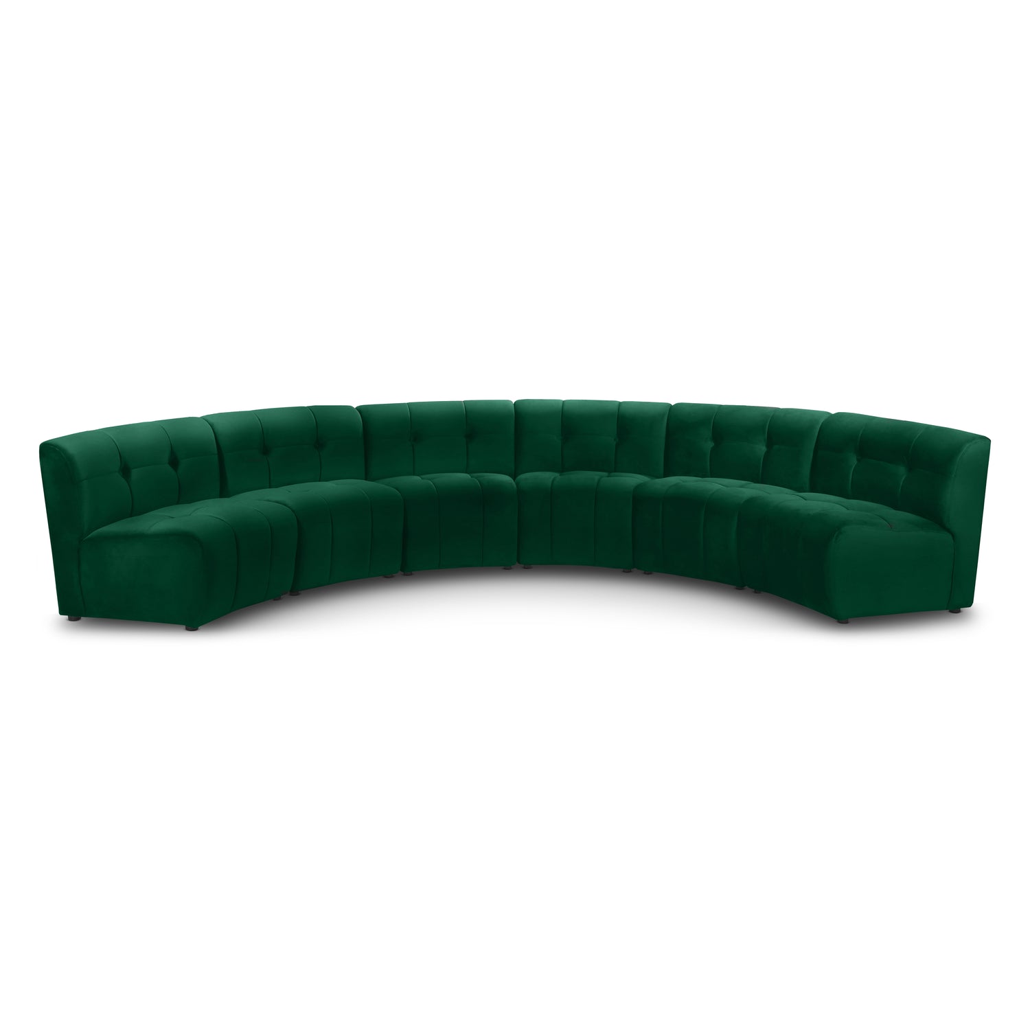 Limitless Green Velvet 6pc. Modular Sectional