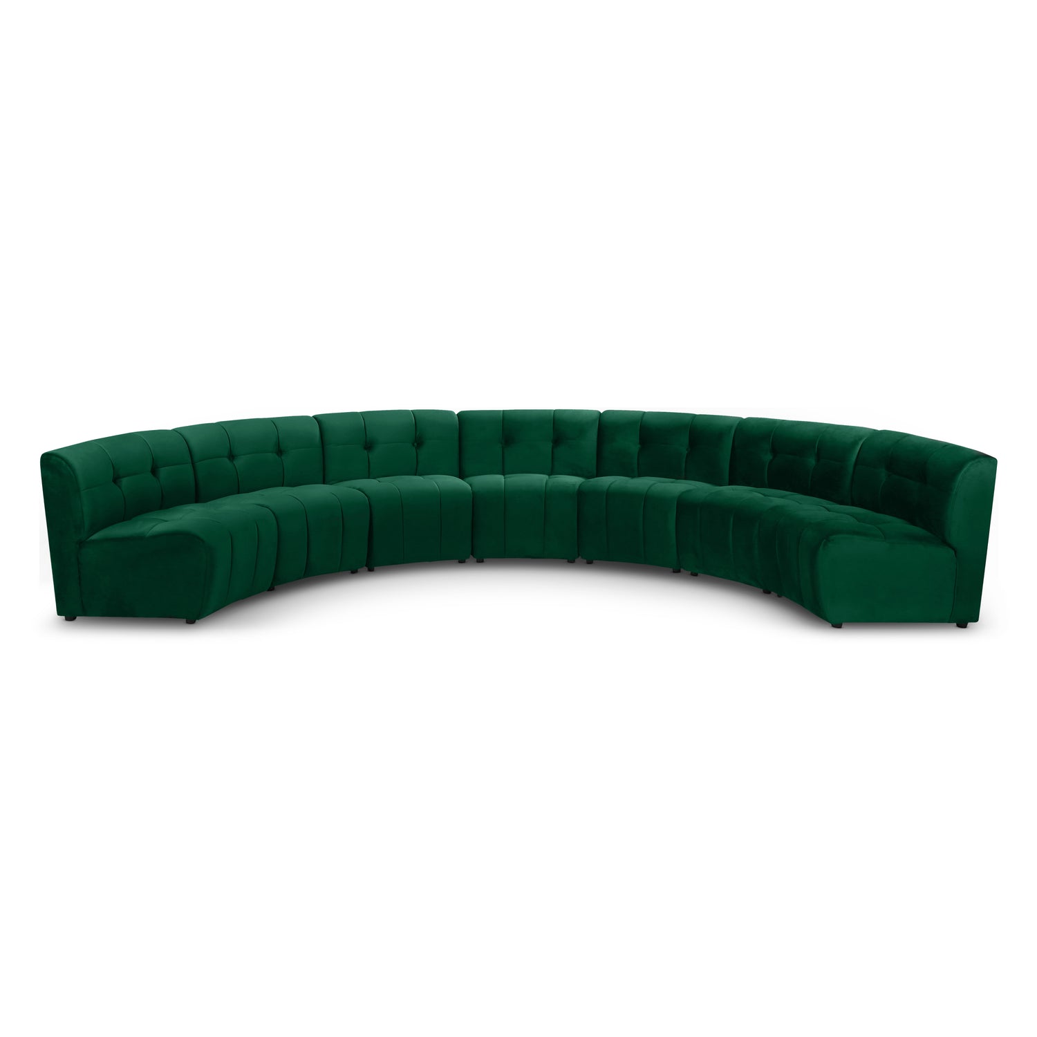 Limitless Green Velvet 7pc. Modular Sectional