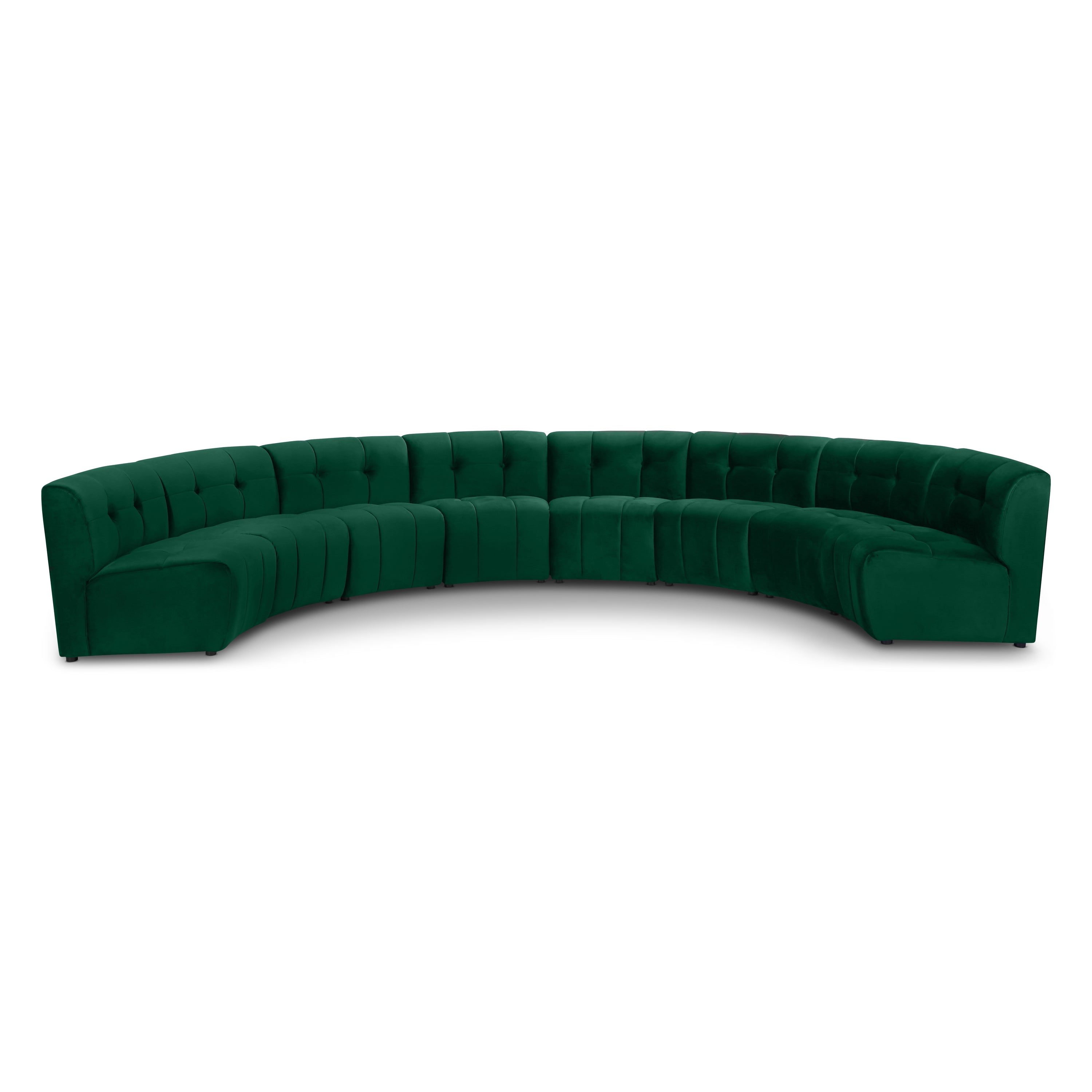 Limitless Green Velvet 8pc. Modular Sectional