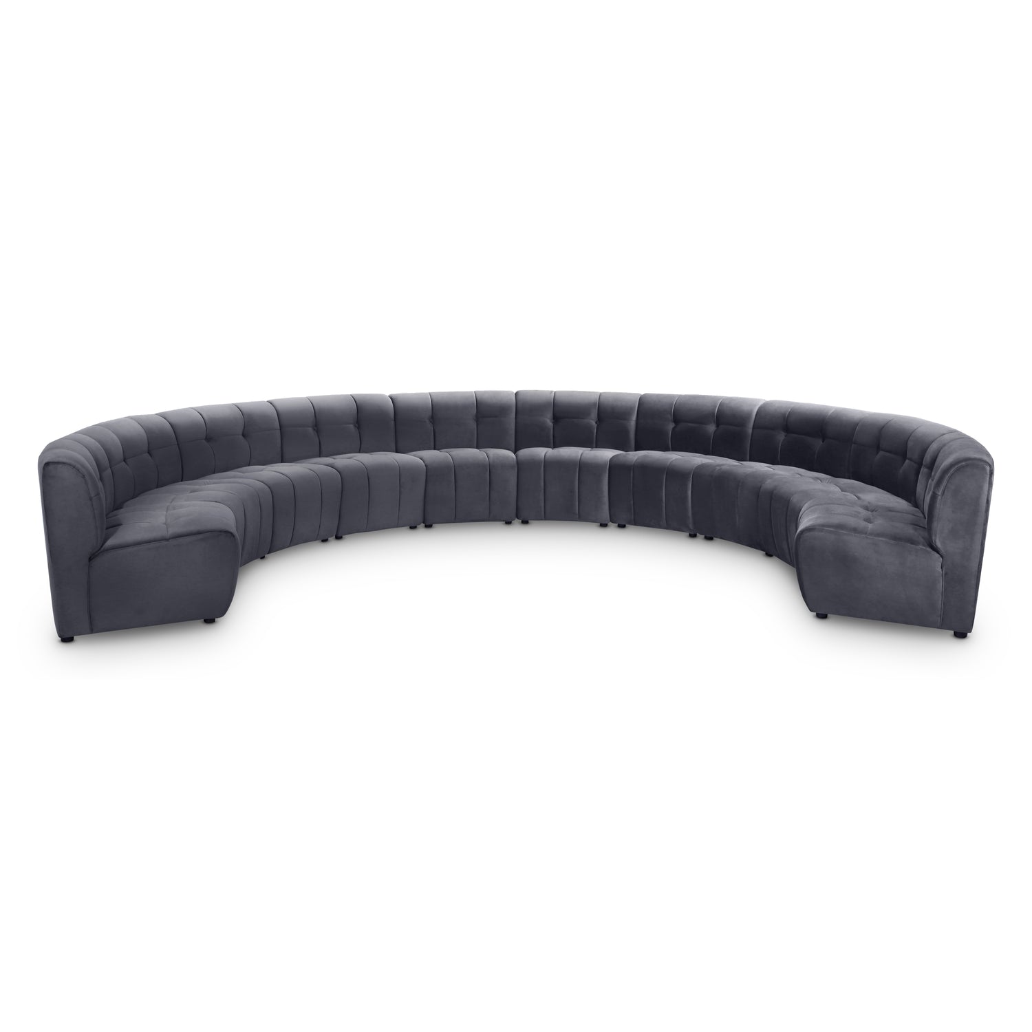 Limitless Grey Velvet 10pc. Modular Sectional