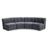 Limitless Grey Velvet 4pc. Modular Sectional