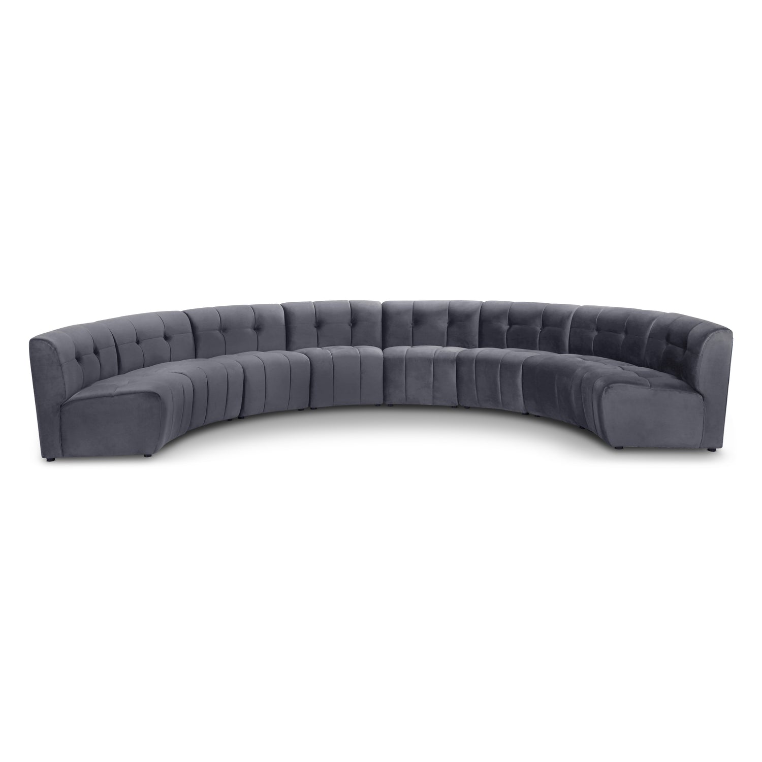 Limitless Grey Velvet 8pc. Modular Sectional