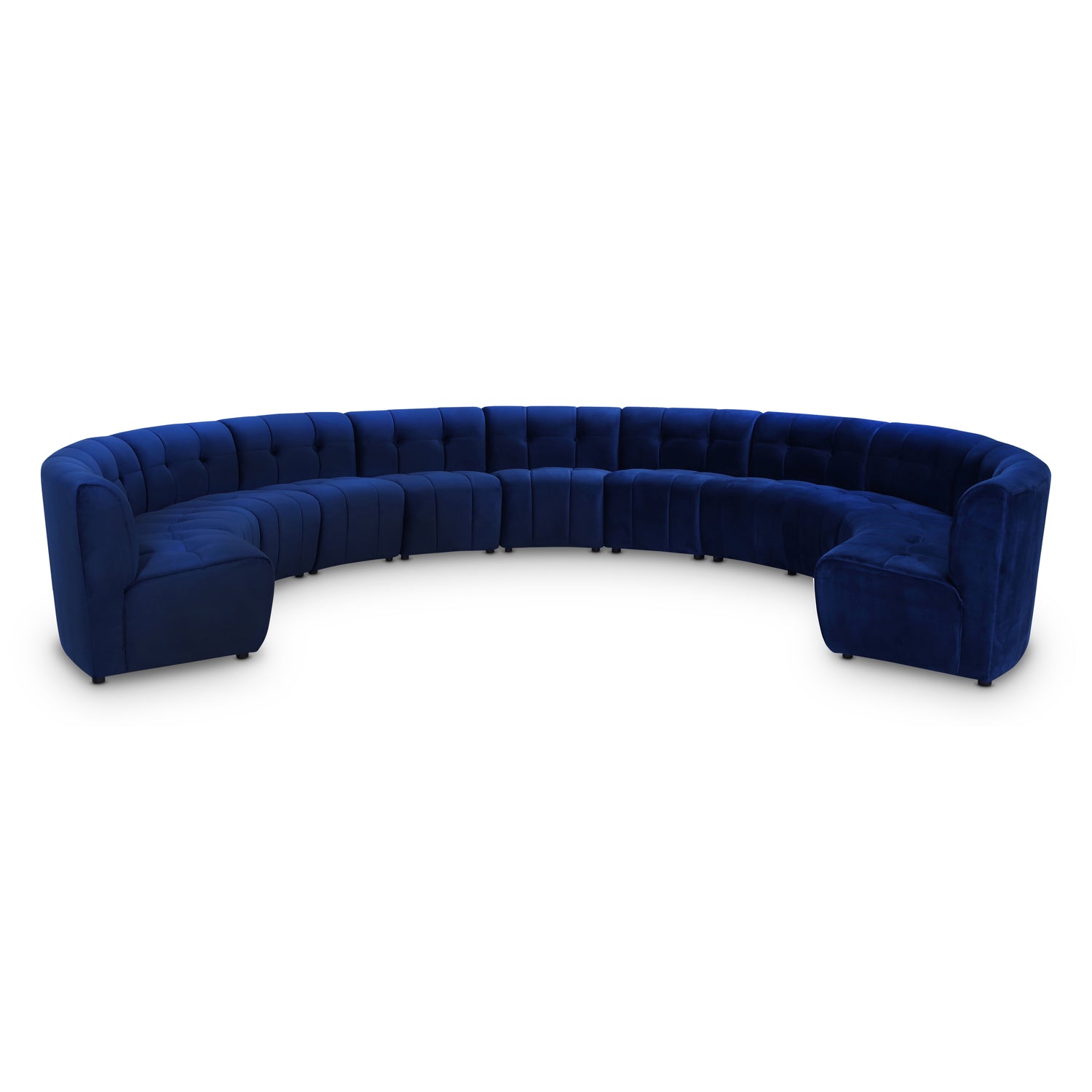 Limitless Navy Velvet 11pc. Modular Sectional