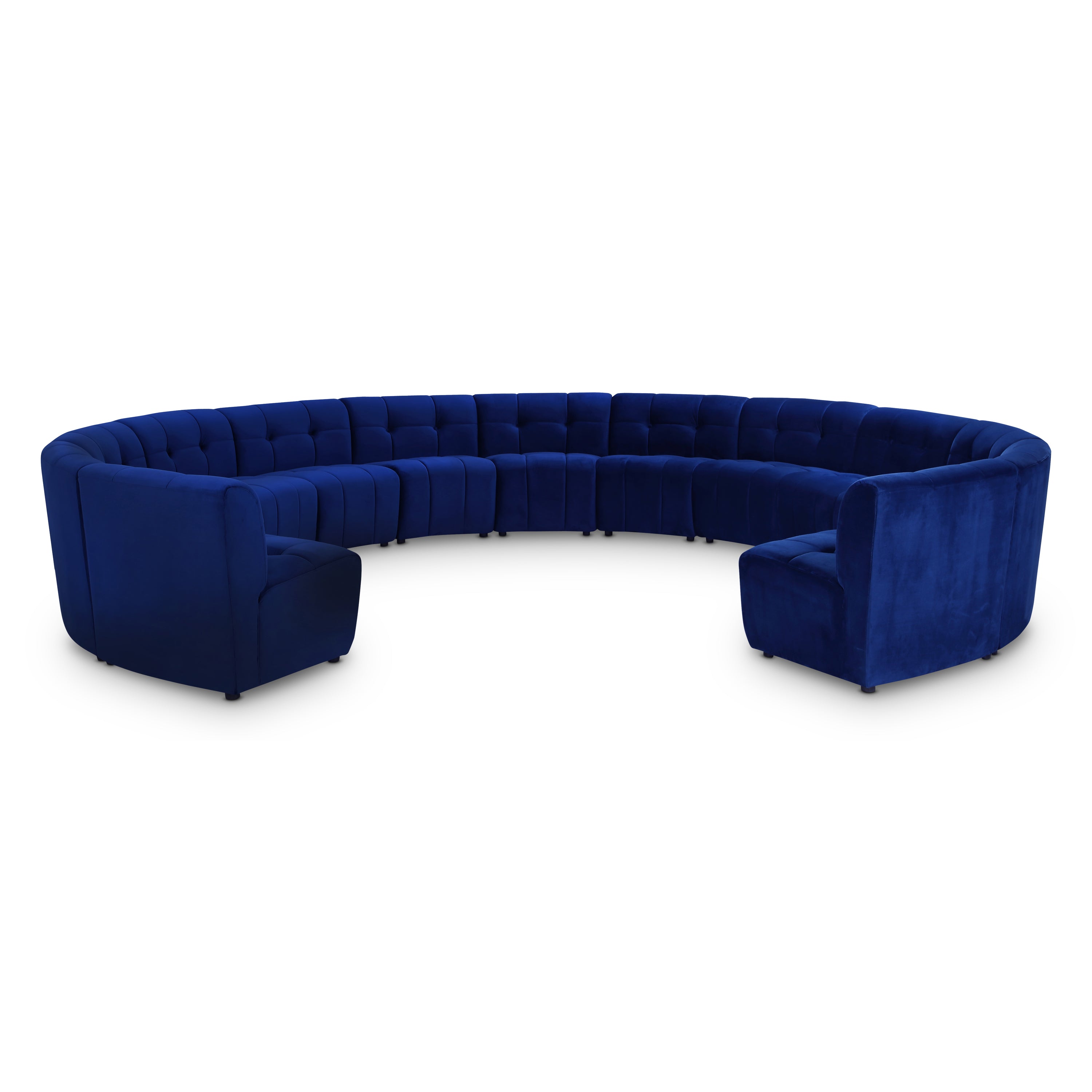 Limitless Navy Velvet 13pc. Modular Sectional