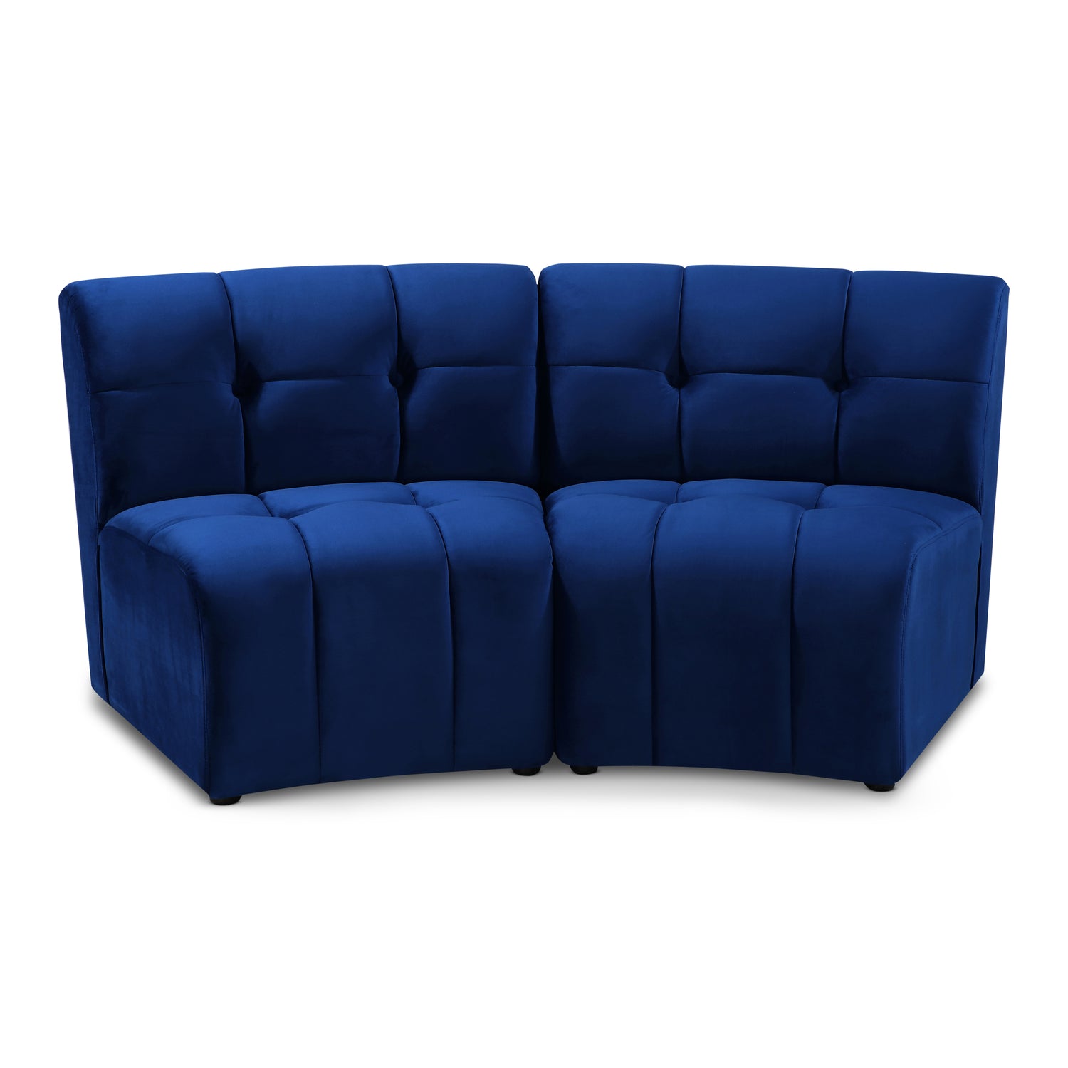 Limitless Navy Velvet 2pc. Modular Sectional