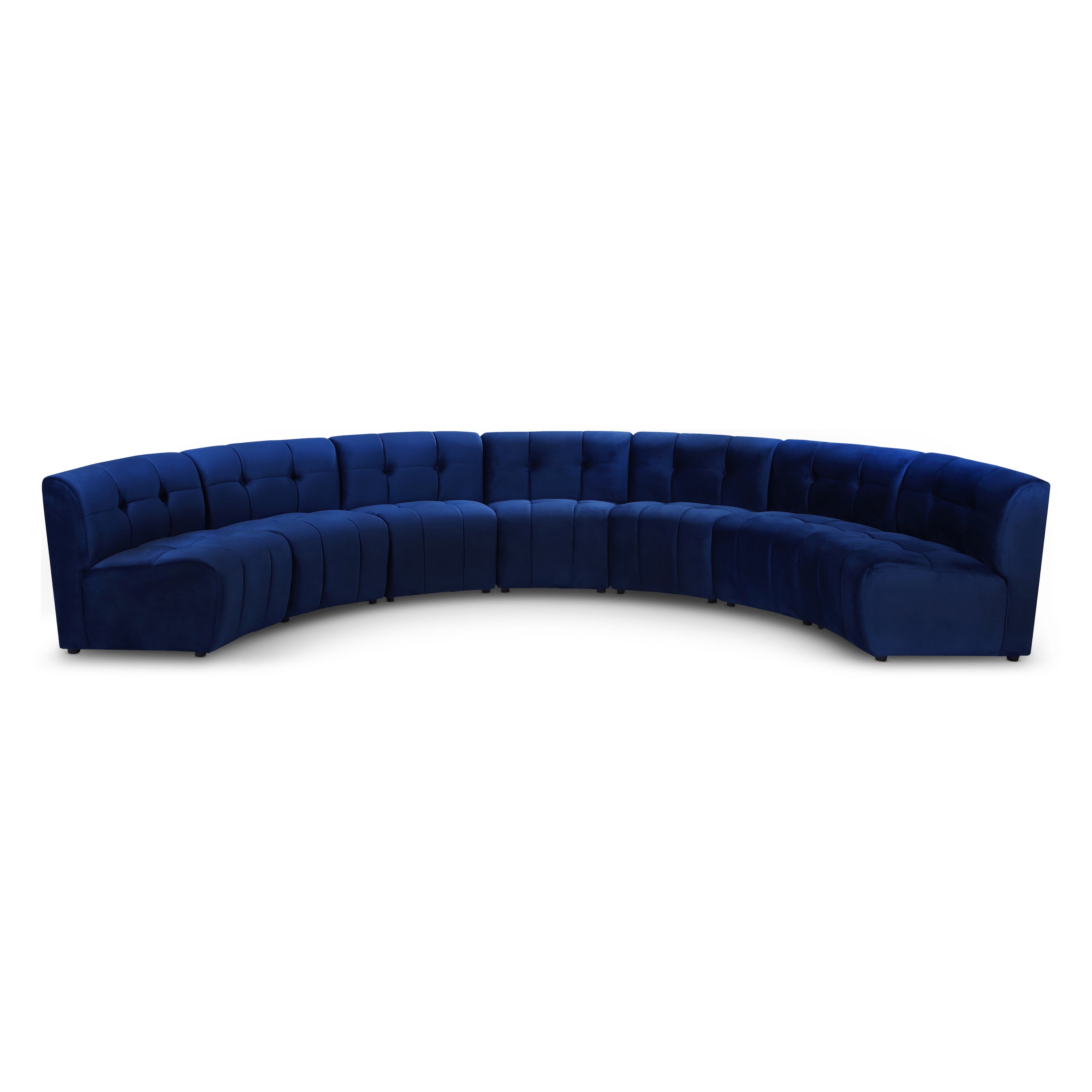 Limitless Navy Velvet 7pc. Modular Sectional