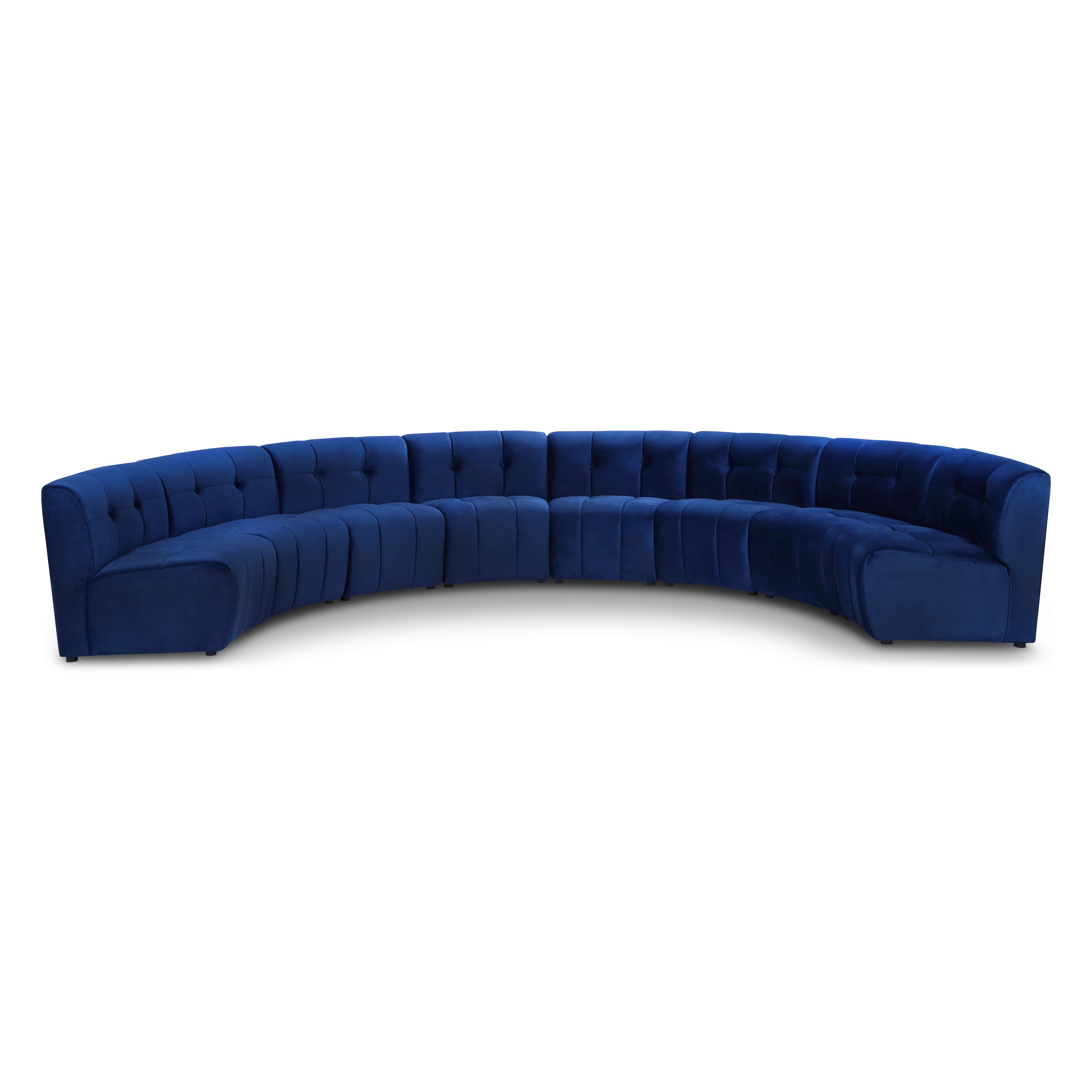 Limitless Navy Velvet 8pc. Modular Sectional