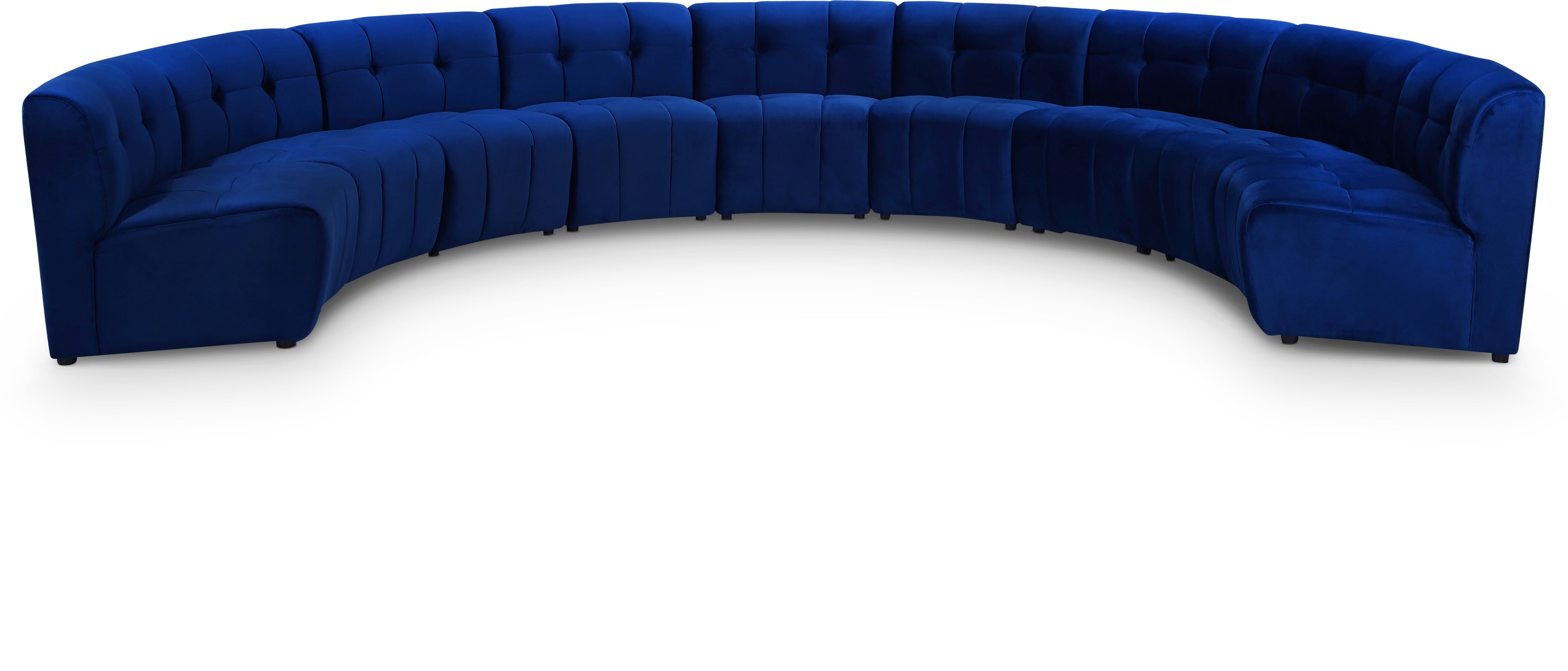 Limitless Navy Velvet 9pc. Modular Sectional