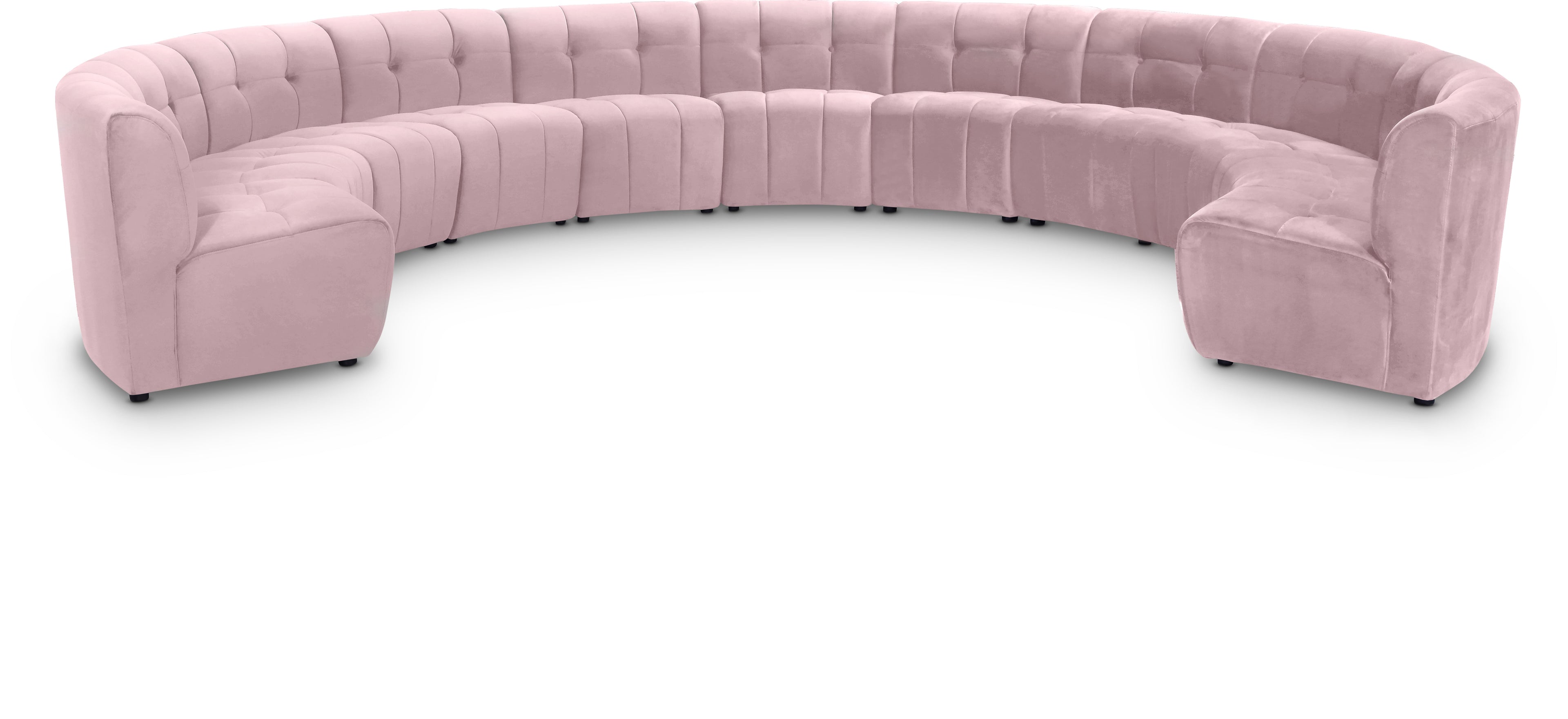 Limitless Pink Velvet 11pc. Modular Sectional