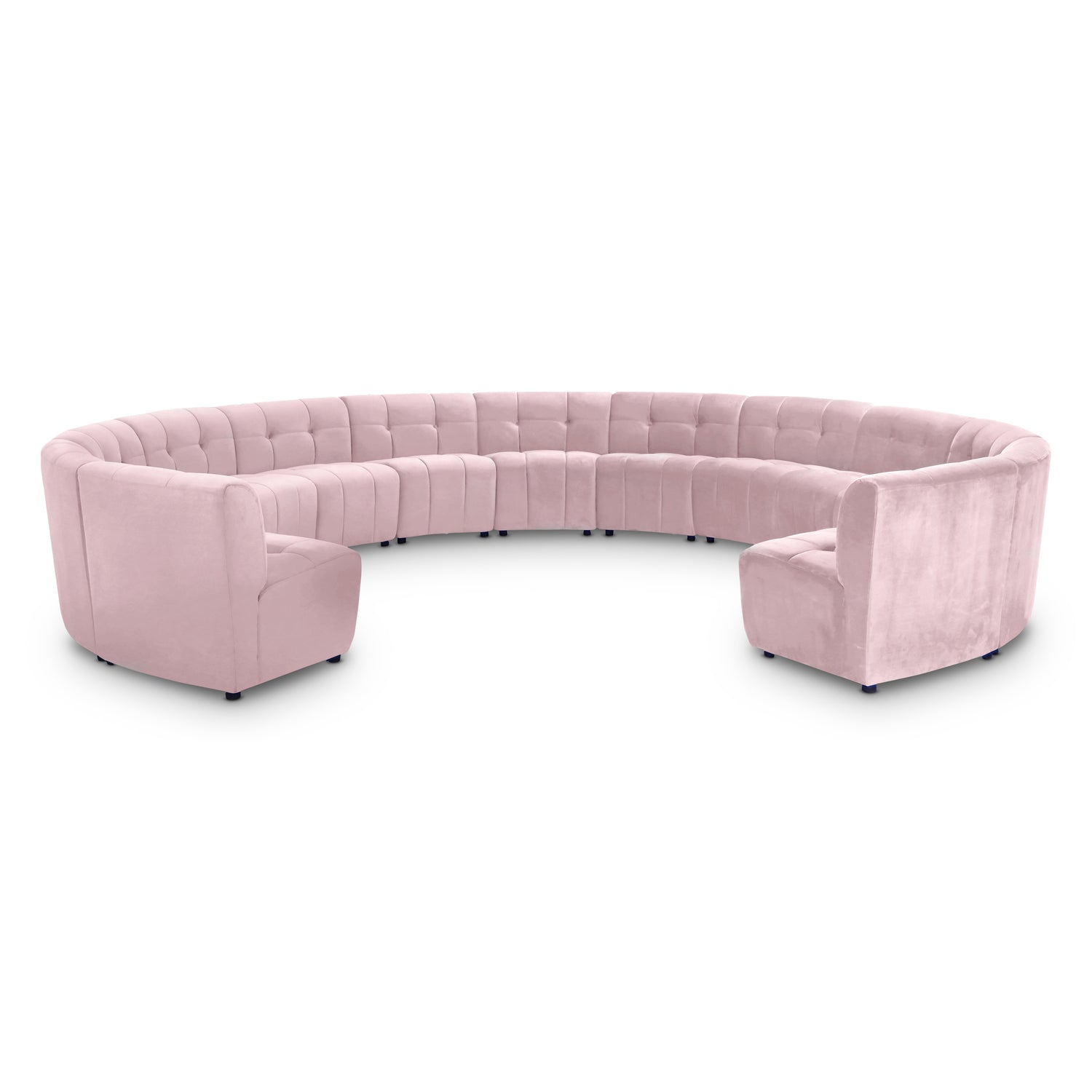 Limitless Pink Velvet 13pc. Modular Sectional