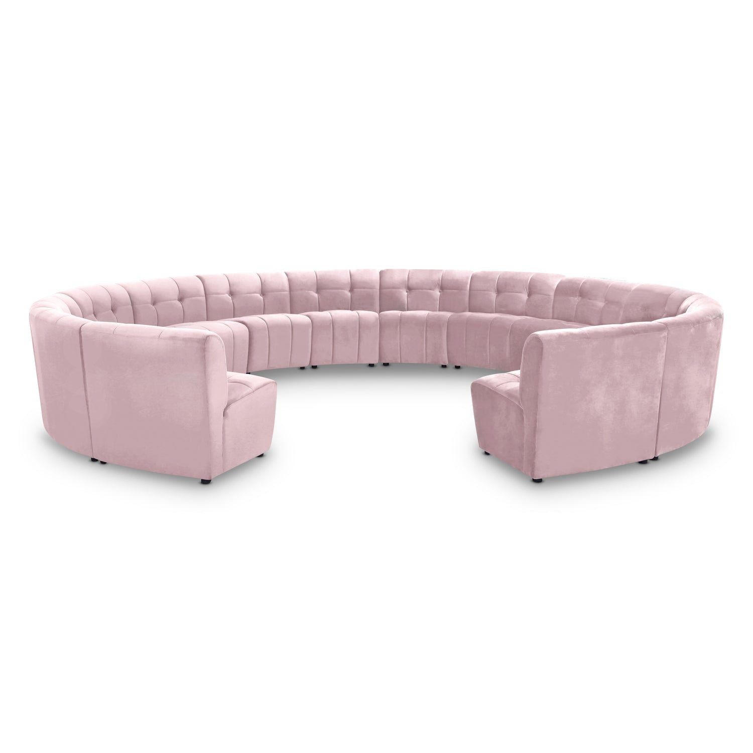 Limitless Pink Velvet 14pc. Modular Sectional