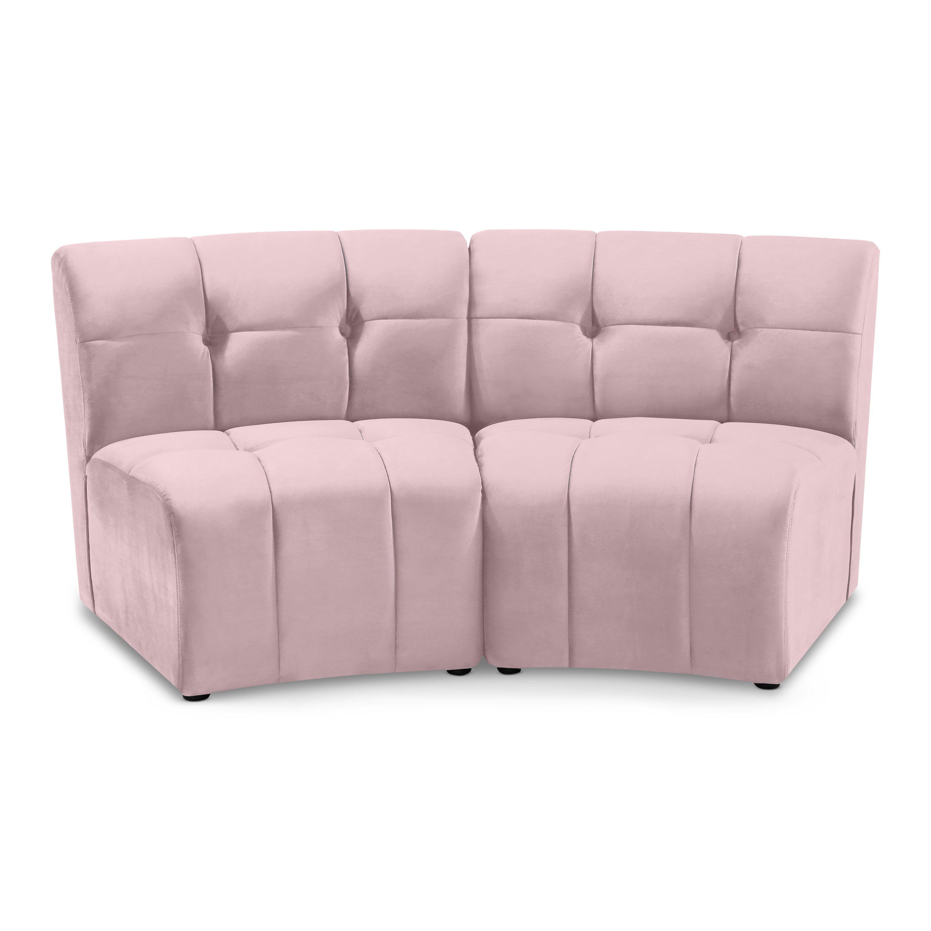 Limitless Pink Velvet 2pc. Modular Sectional