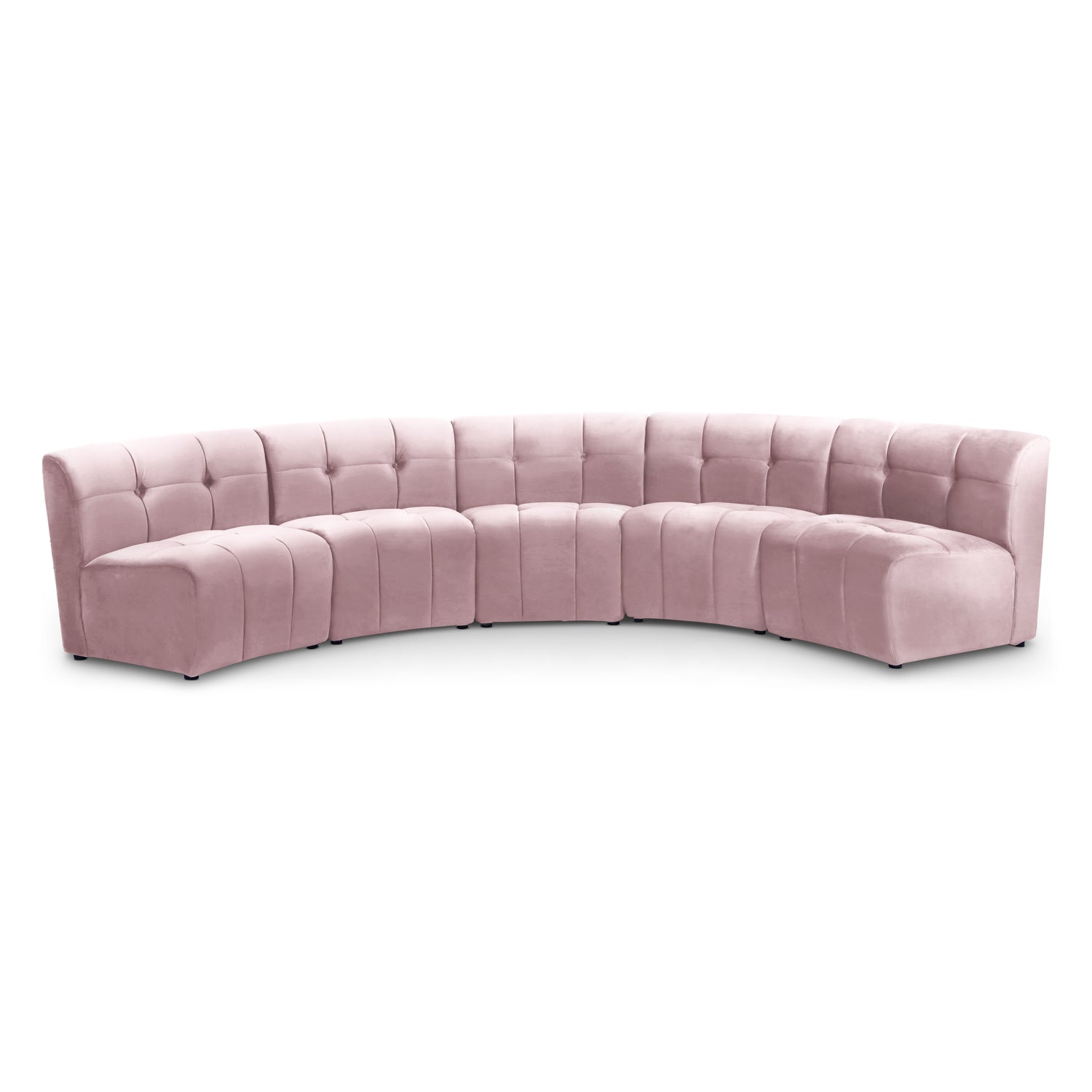 Limitless Pink Velvet 5pc. Modular Sectional