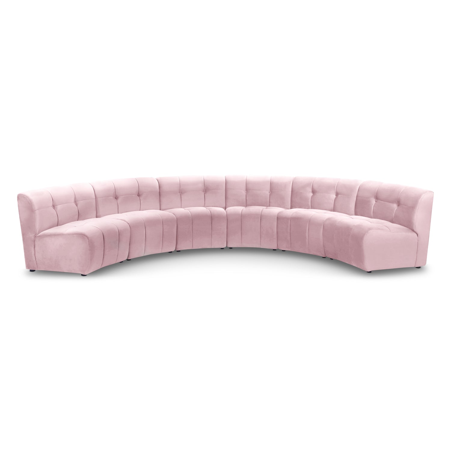 Limitless Pink Velvet 6pc. Modular Sectional