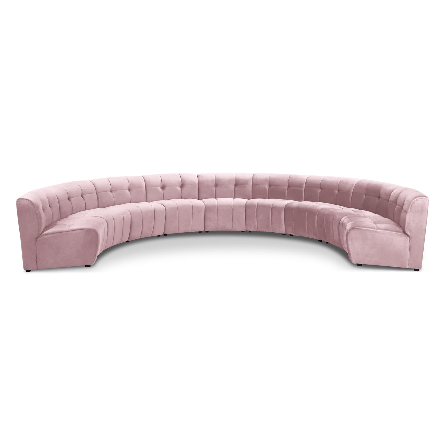 Limitless Pink Velvet 9pc. Modular Sectional