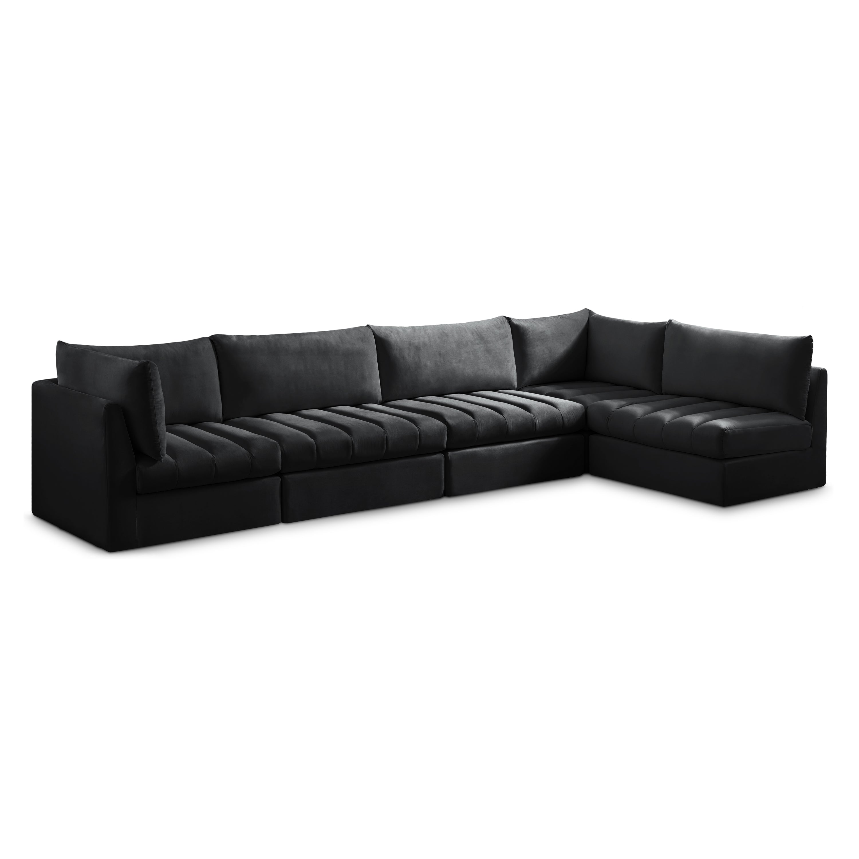 Jacob Black Velvet Modular Sectional