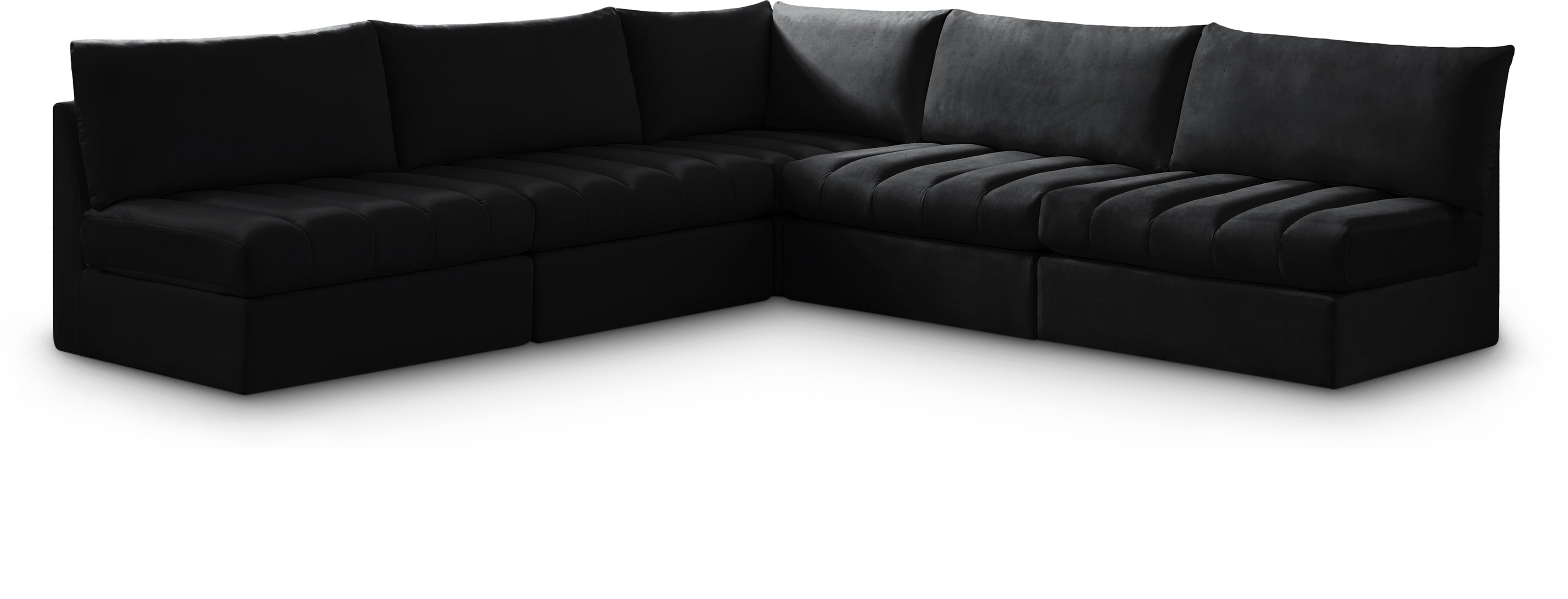 Jacob Black Velvet Modular Sectional