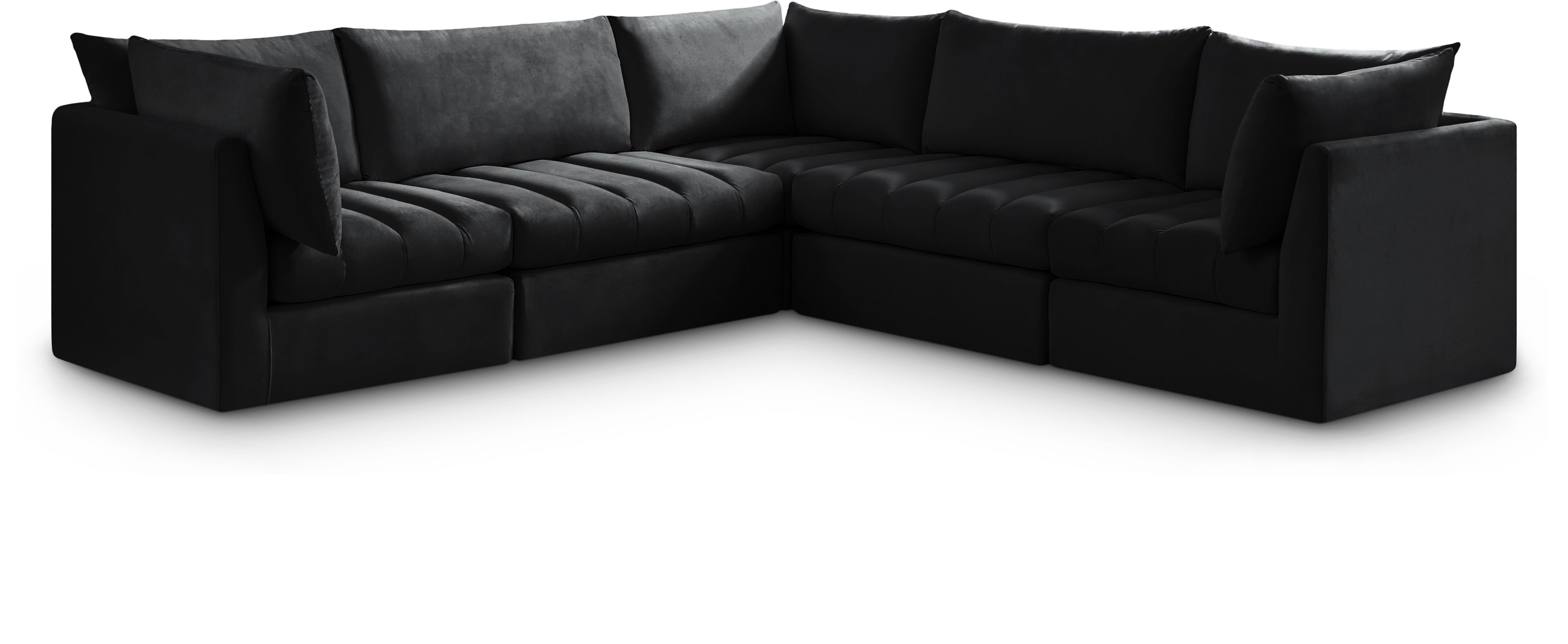 Jacob Black Velvet Modular Sectional