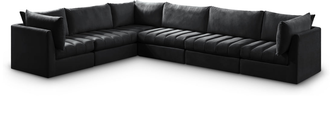 Jacob Black Velvet Modular Sectional