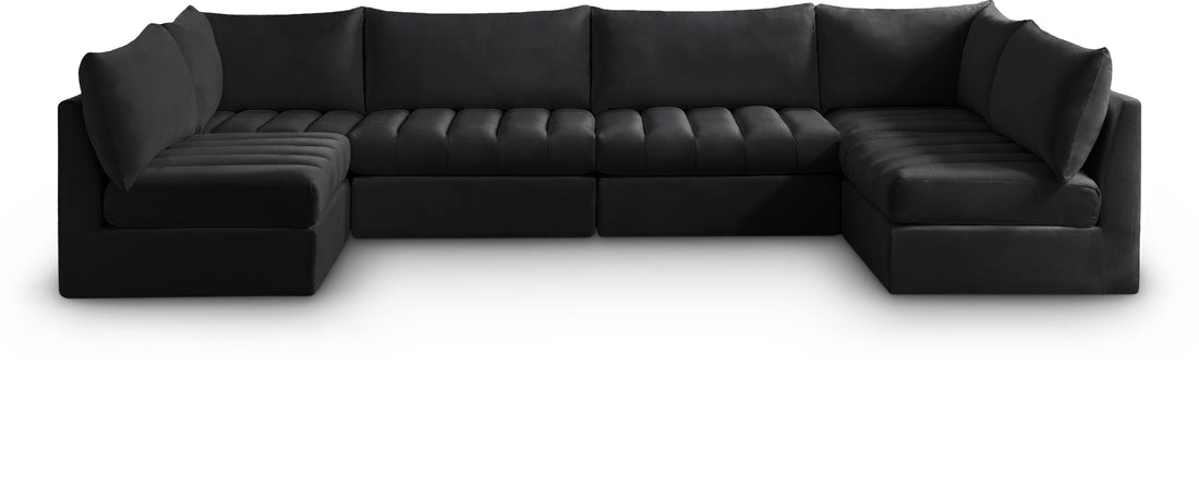 Jacob Black Velvet Modular Sectional