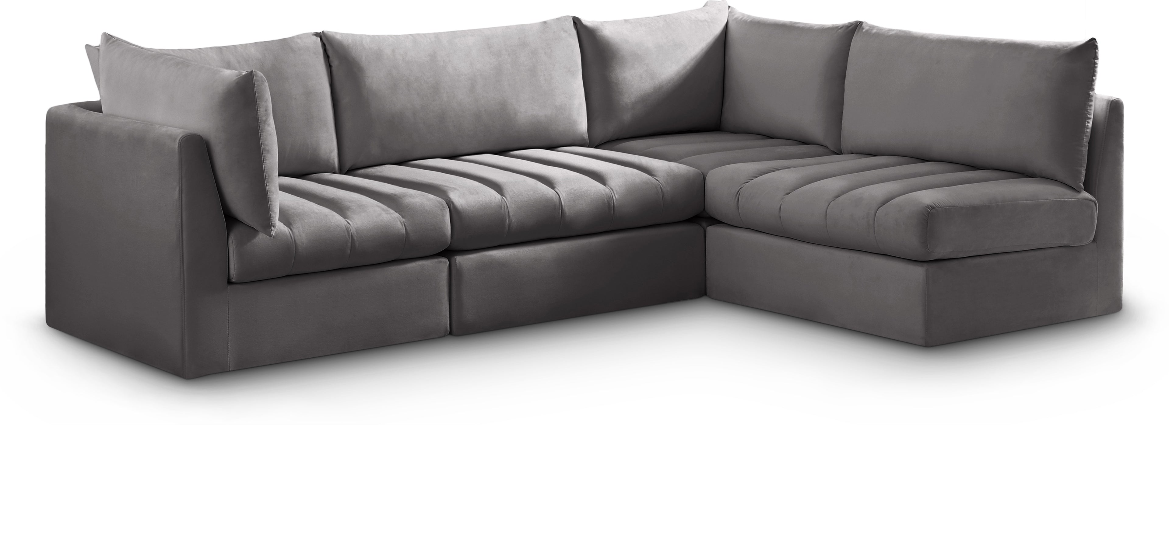 Jacob Grey Velvet Modular Sectional