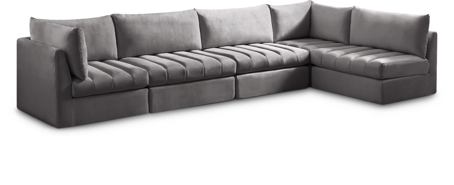 Jacob Grey Velvet Modular Sectional