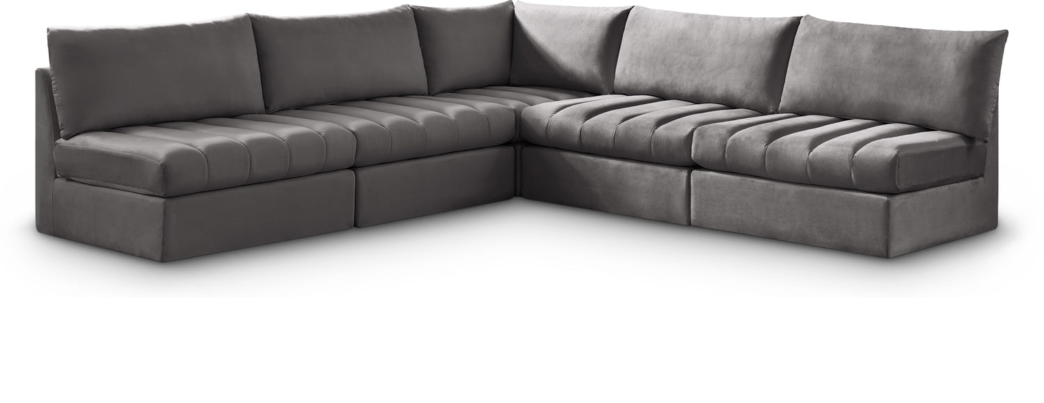 Jacob Grey Velvet Modular Sectional