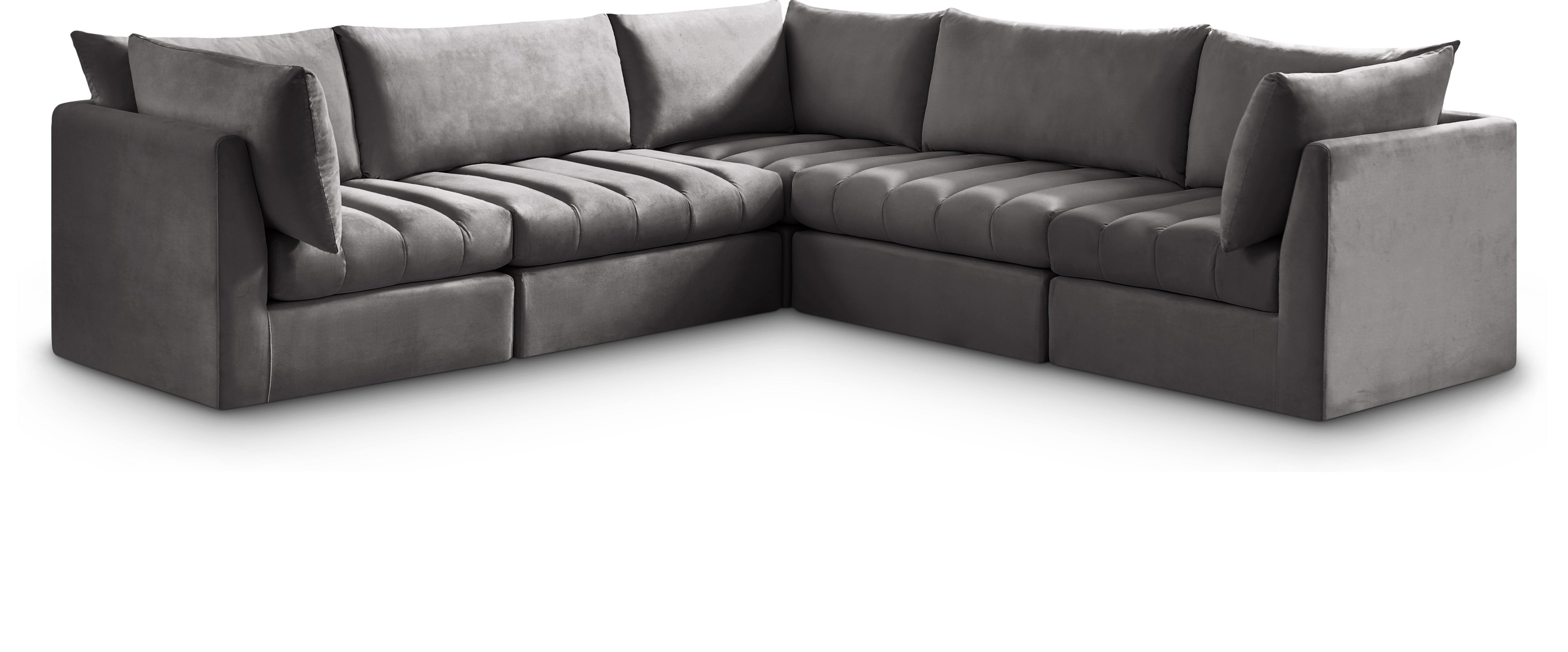 Jacob Grey Velvet Modular Sectional