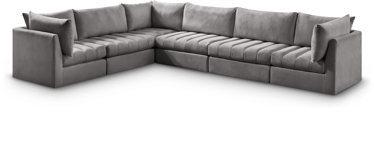 Jacob Grey Velvet Modular Sectional