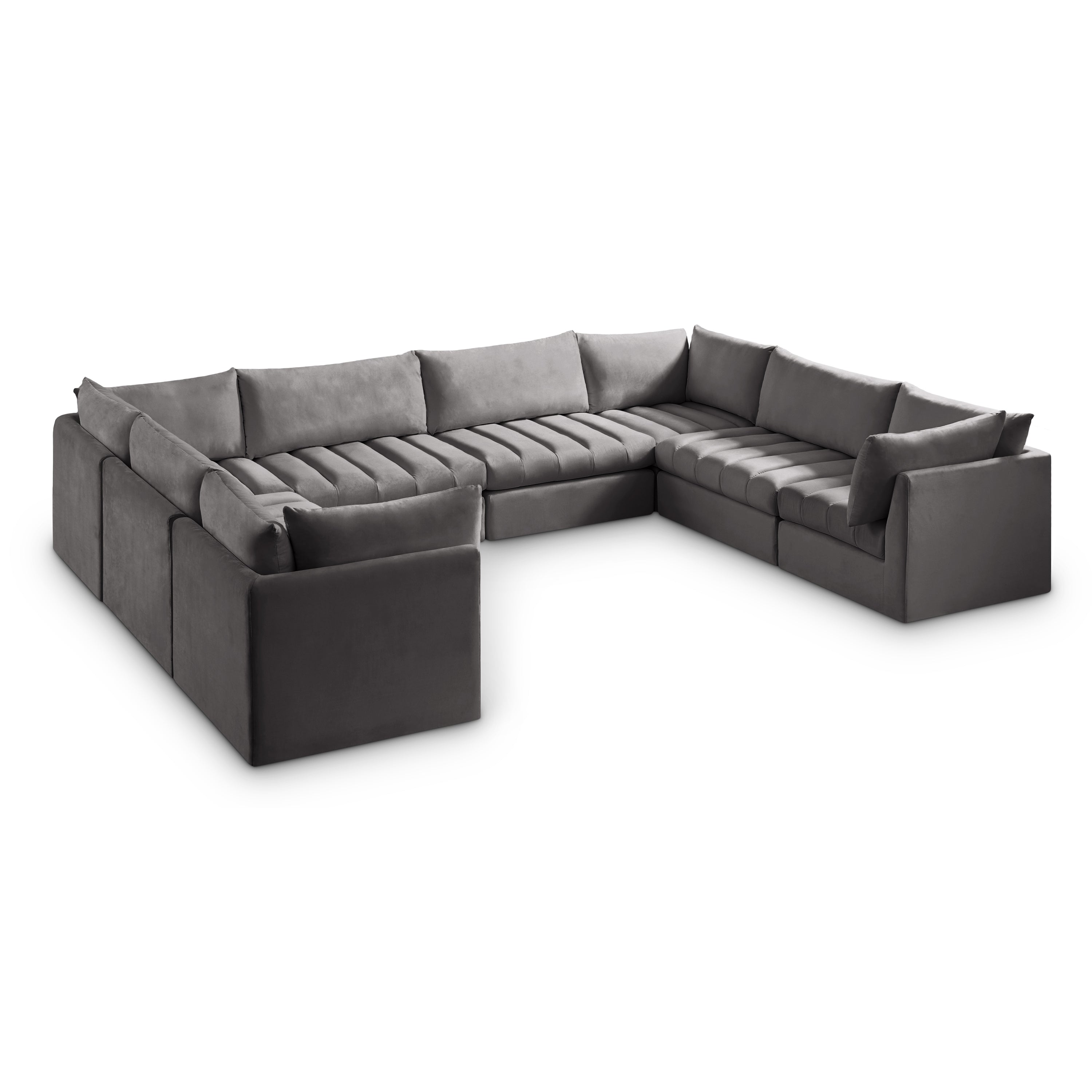 Jacob Grey Velvet Modular Sectional