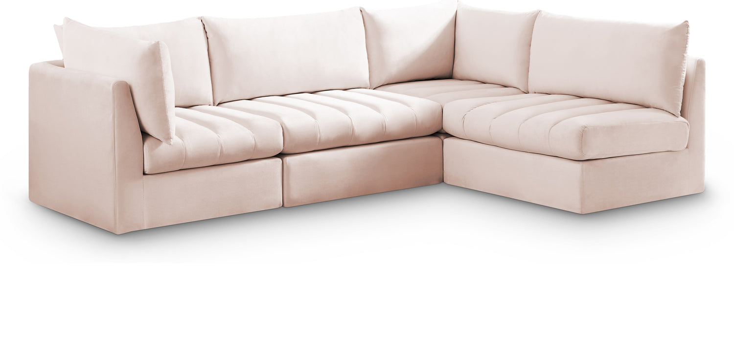 Jacob Pink Velvet Modular Sectional