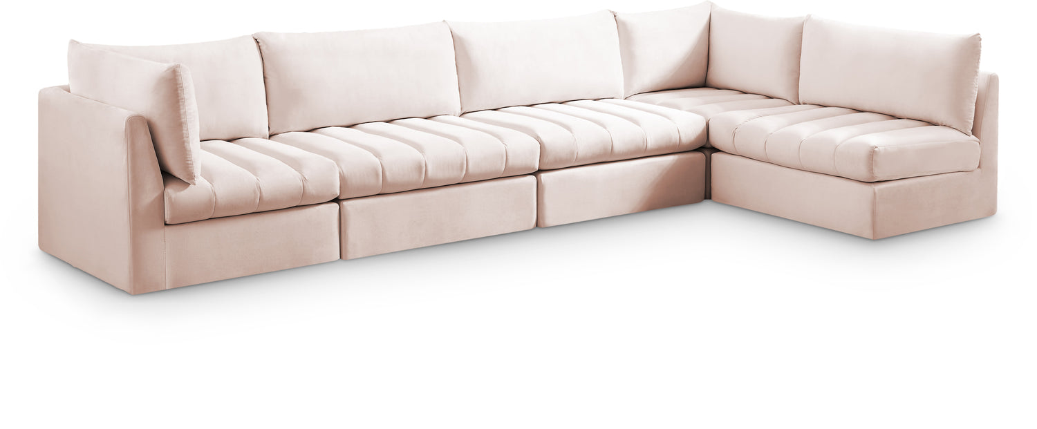 Jacob Pink Velvet Modular Sectional