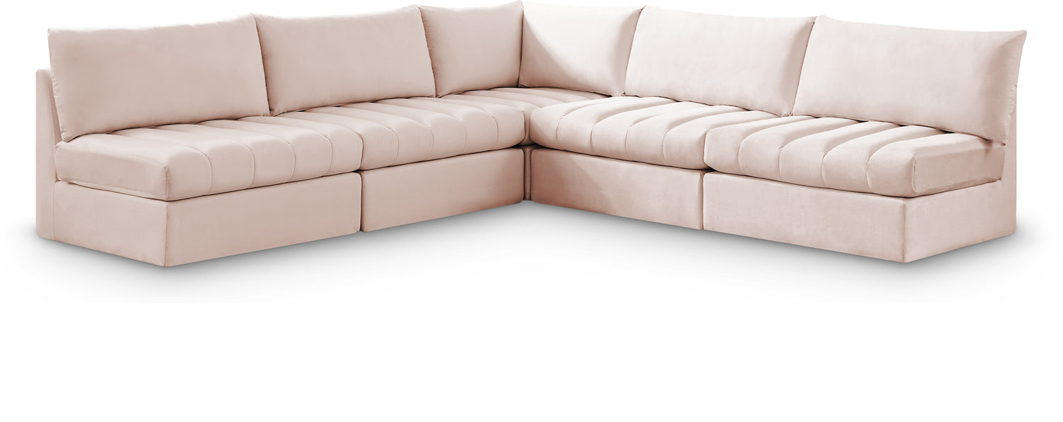 Jacob Pink Velvet Modular Sectional