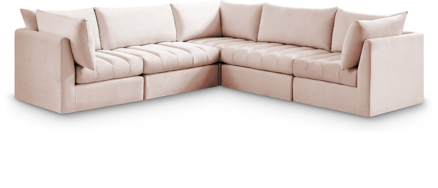 Jacob Pink Velvet Modular Sectional