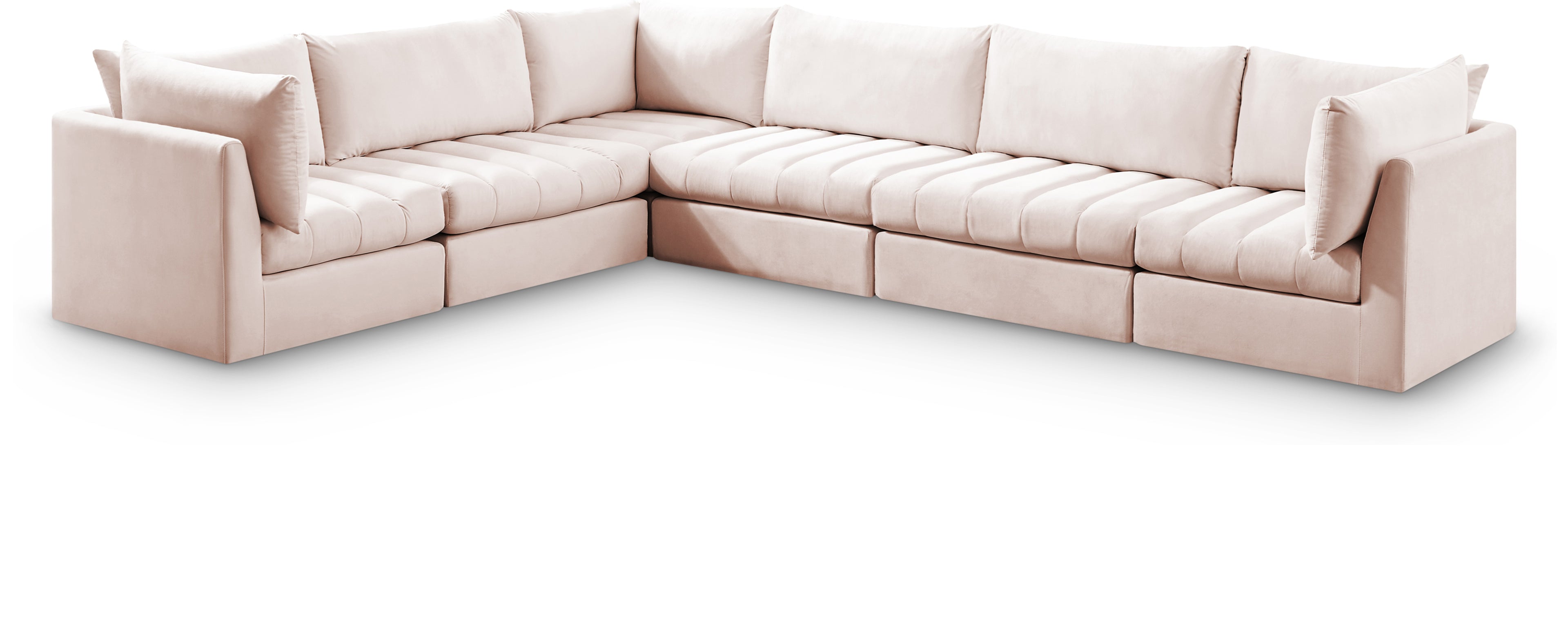 Jacob Pink Velvet Modular Sectional