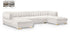 Gwen Cream Velvet 3pc. Sectional (3 Boxes)