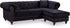 Sabrina Black Velvet 2pc. Reversible Sectional