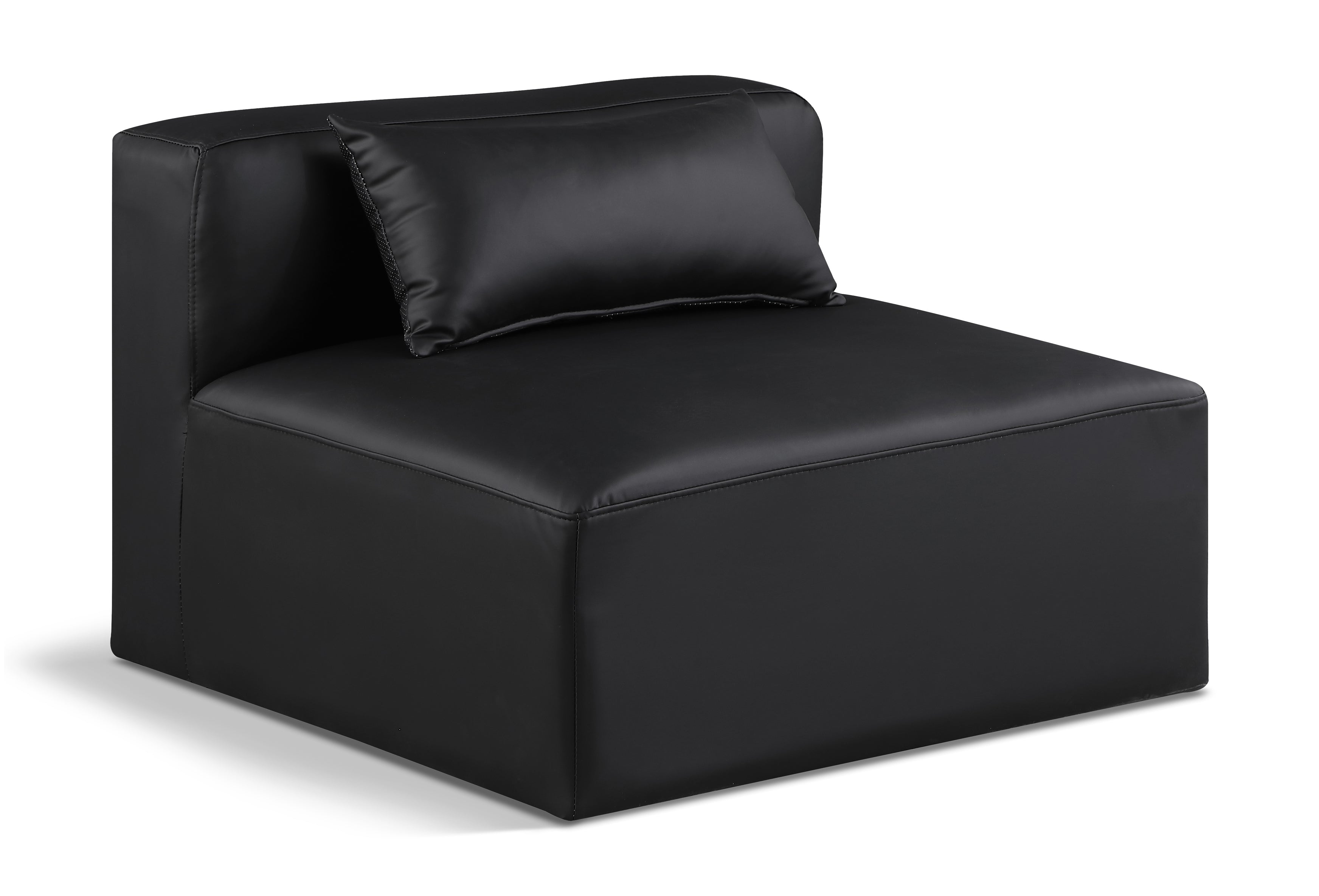 Cube Vegan Leather Armless Chair