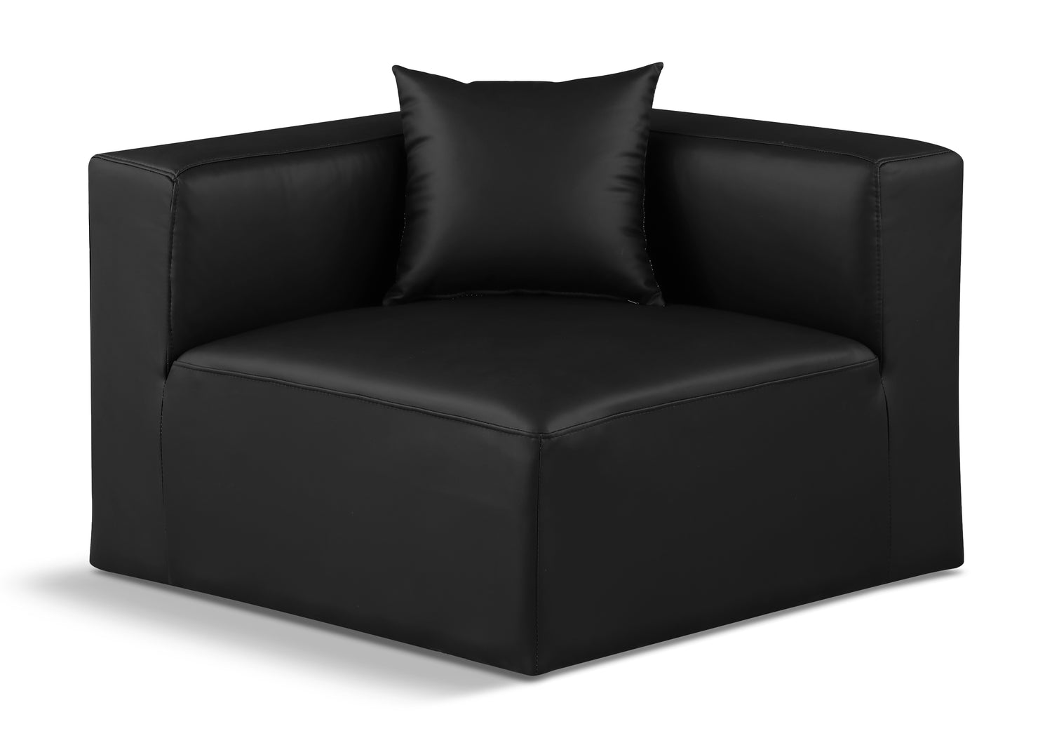 Cube Vegan Leather Corner Chair