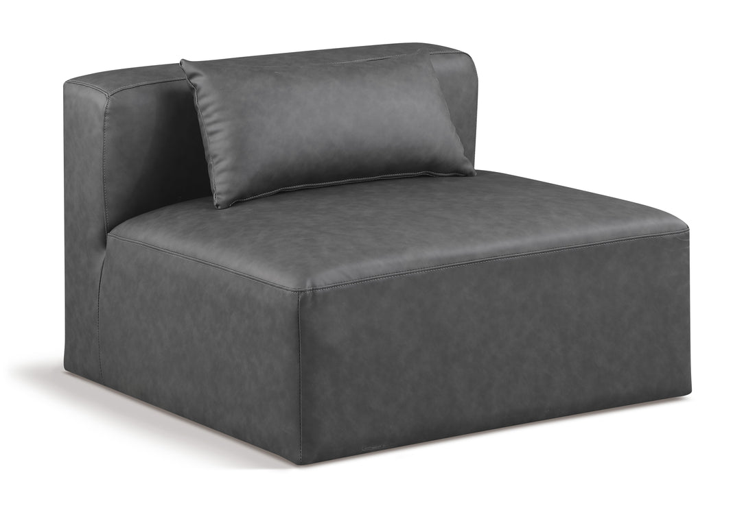 Cube Vegan Leather Armless Chair