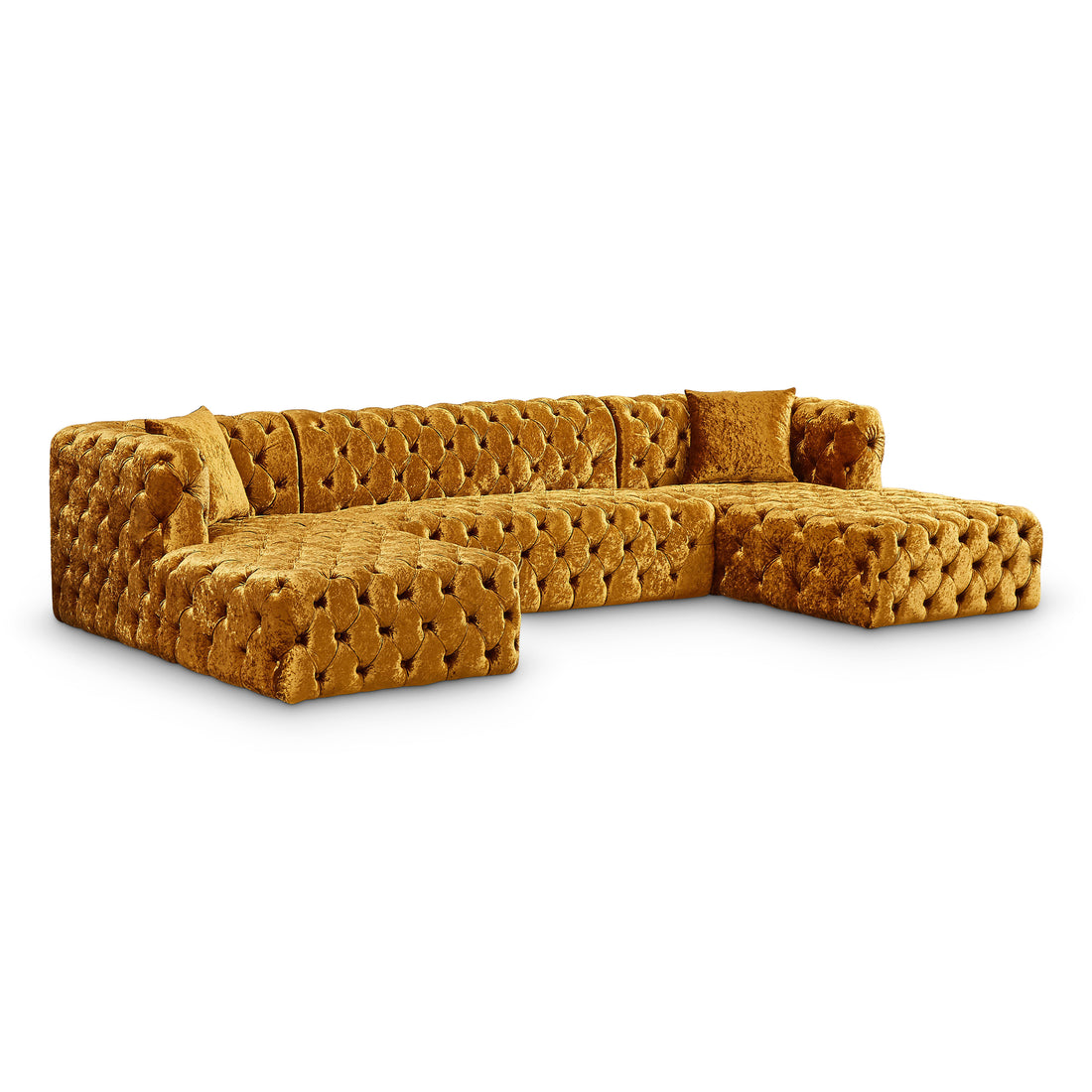 Coco Gold Velvet 3pc. Sectional (3 Boxes)