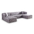 Coco Grey Velvet 3pc. Sectional (3 Boxes)