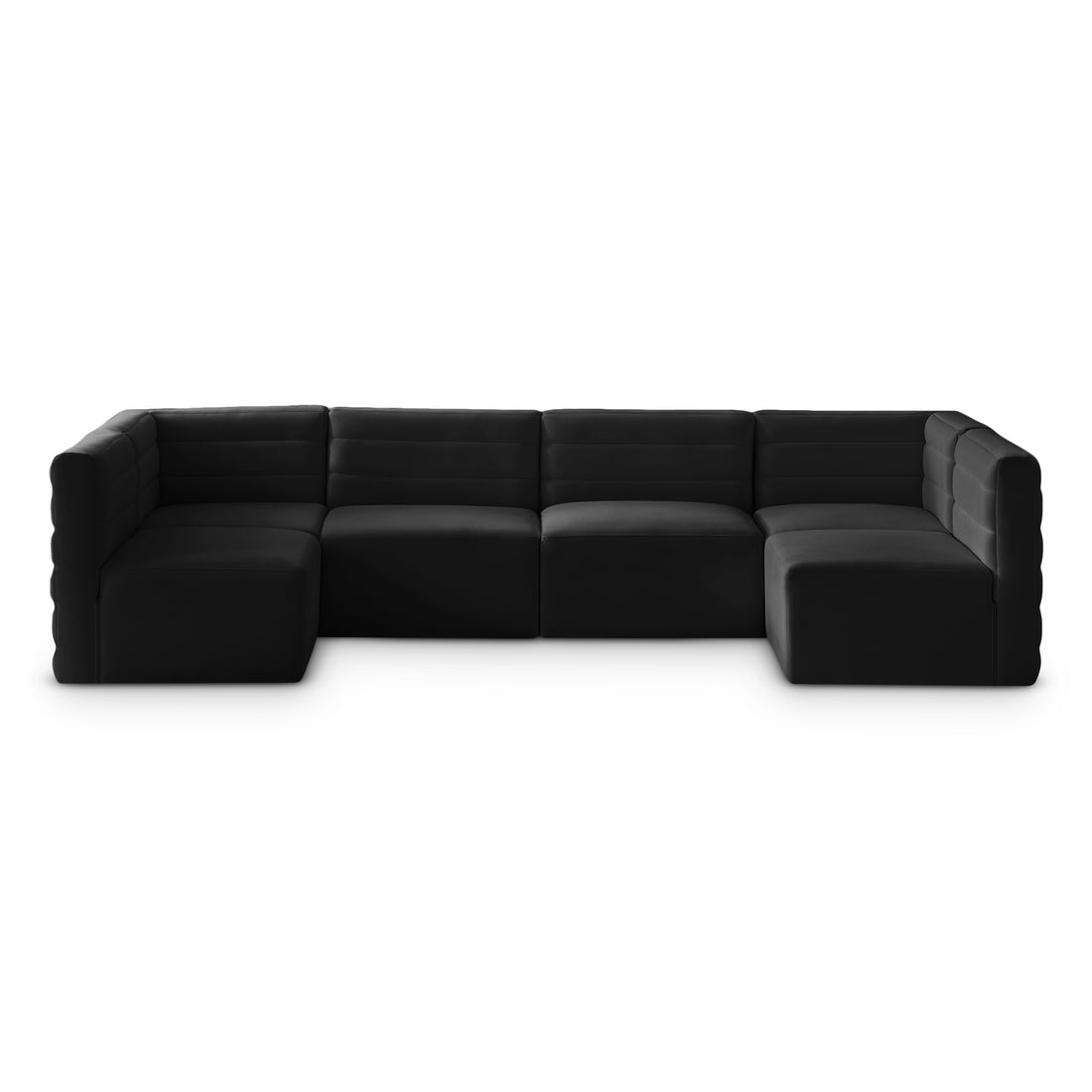 Quincy Black Velvet Modular Sectional