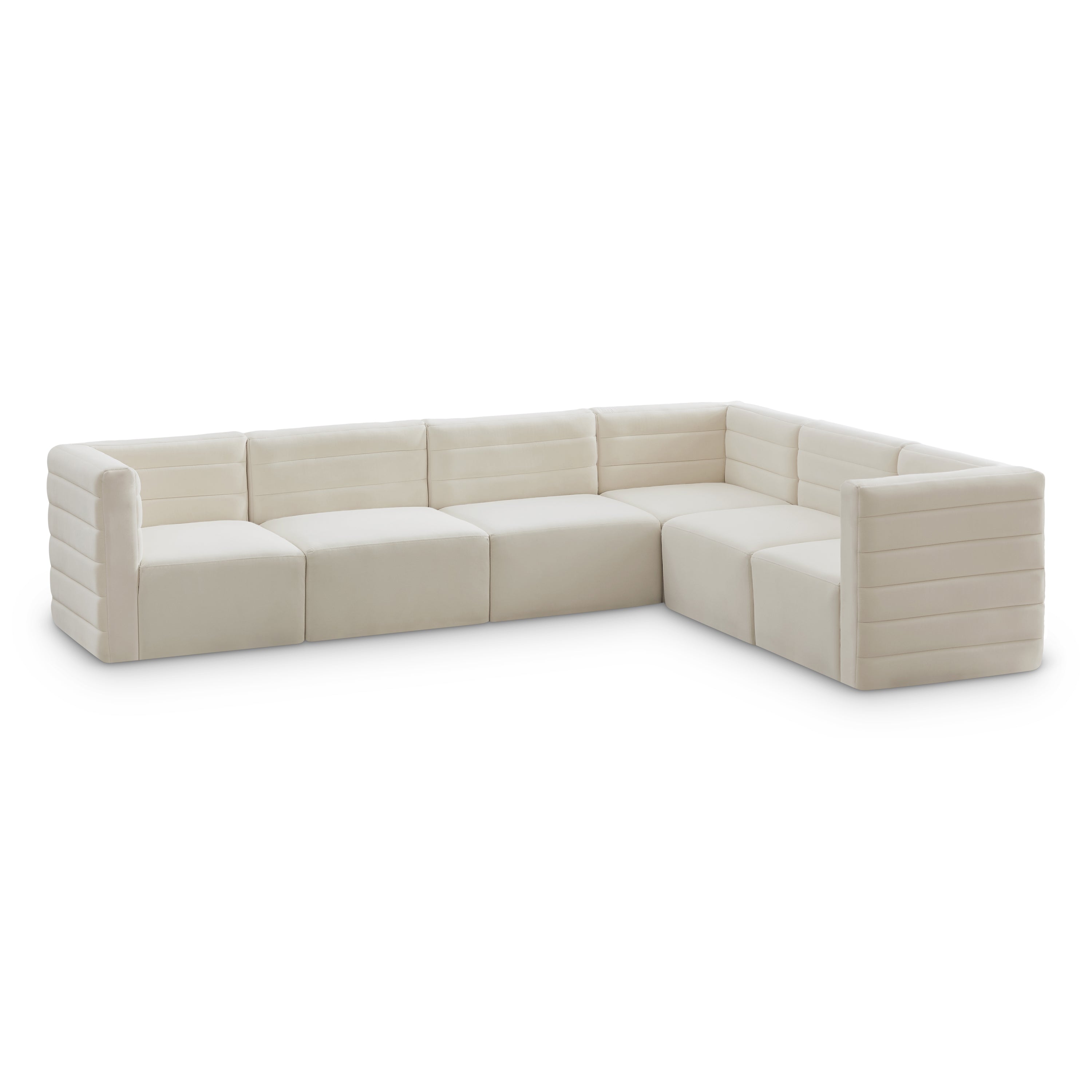 Quincy Cream Velvet Modular Sectional