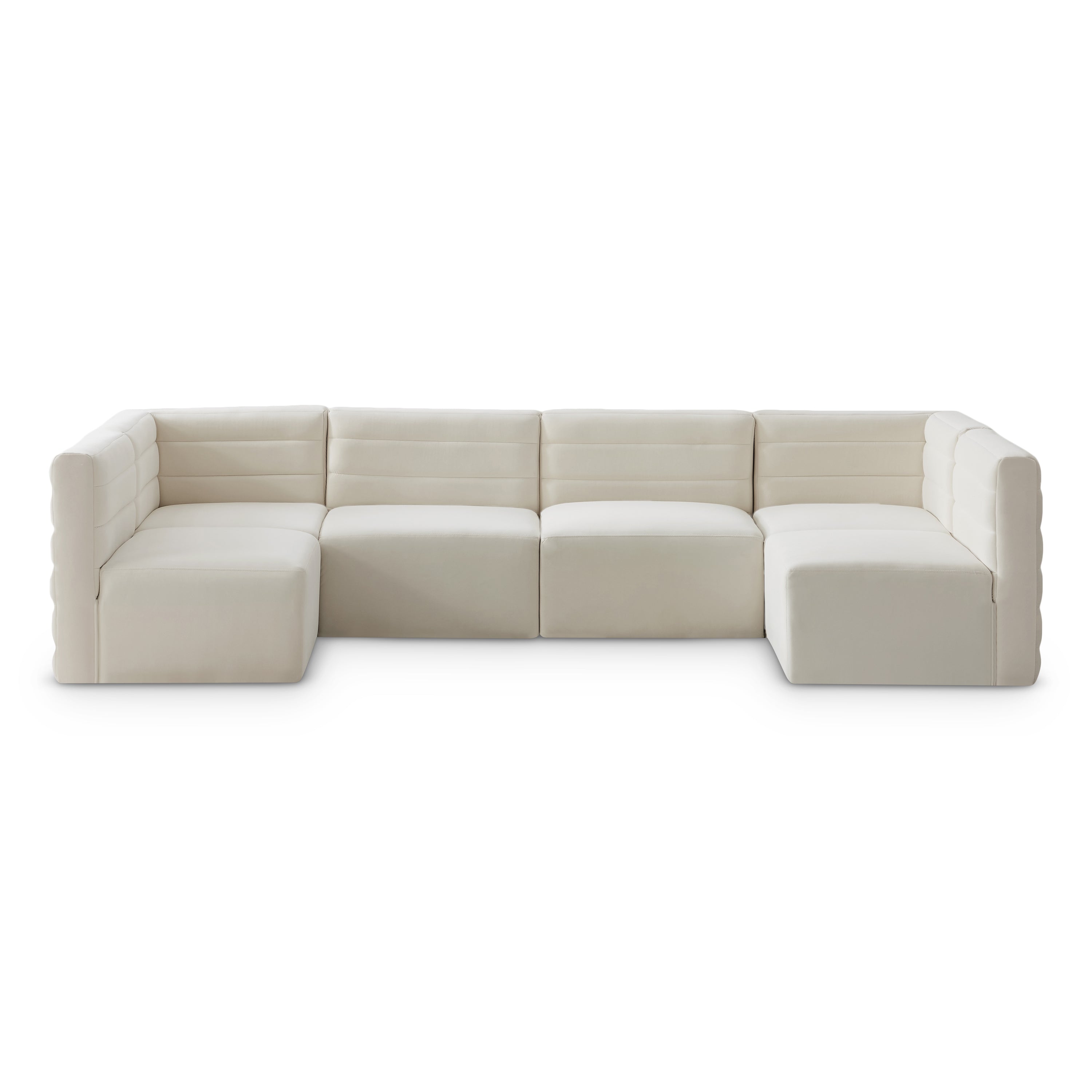 Quincy Cream Velvet Modular Sectional