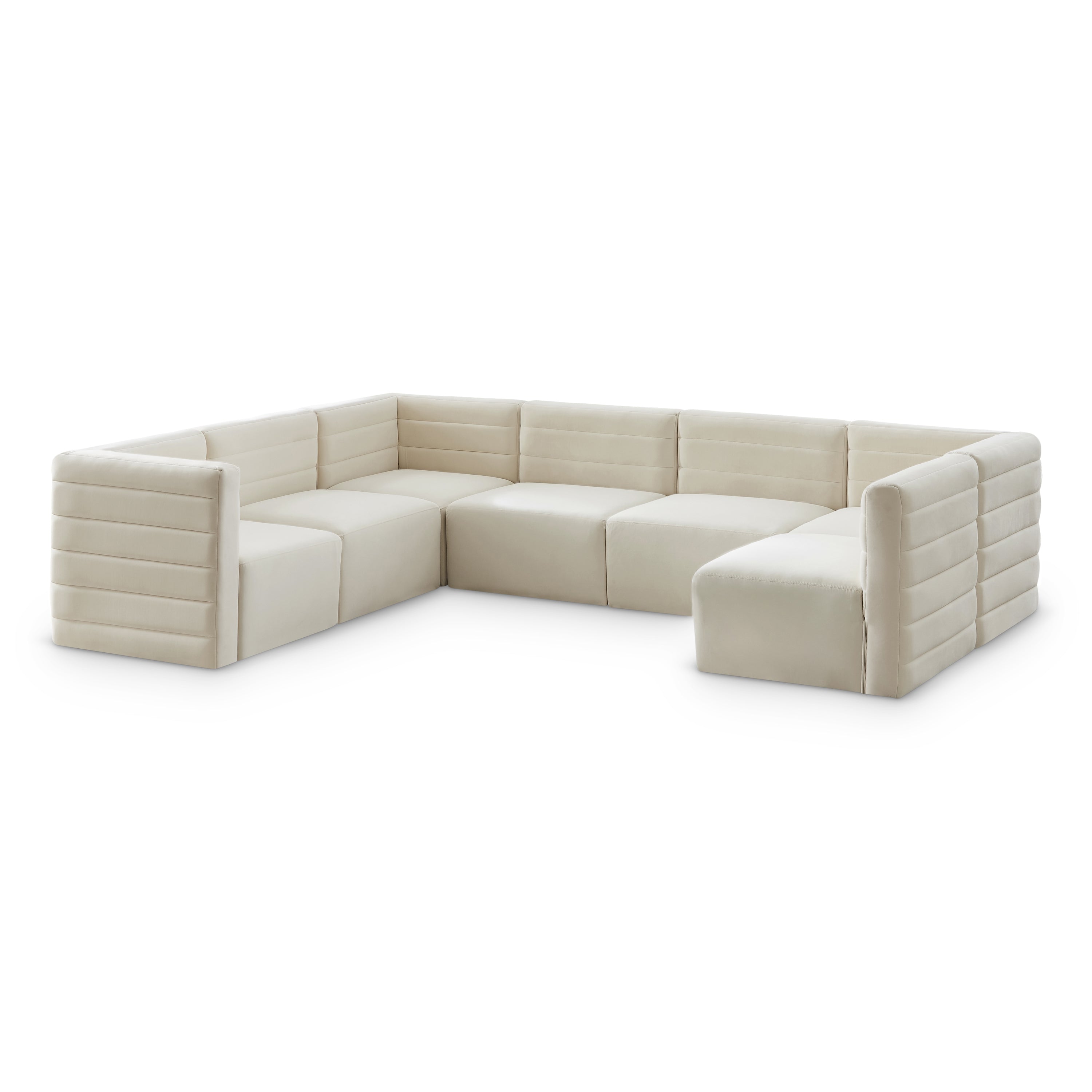 Quincy Cream Velvet Modular Sectional